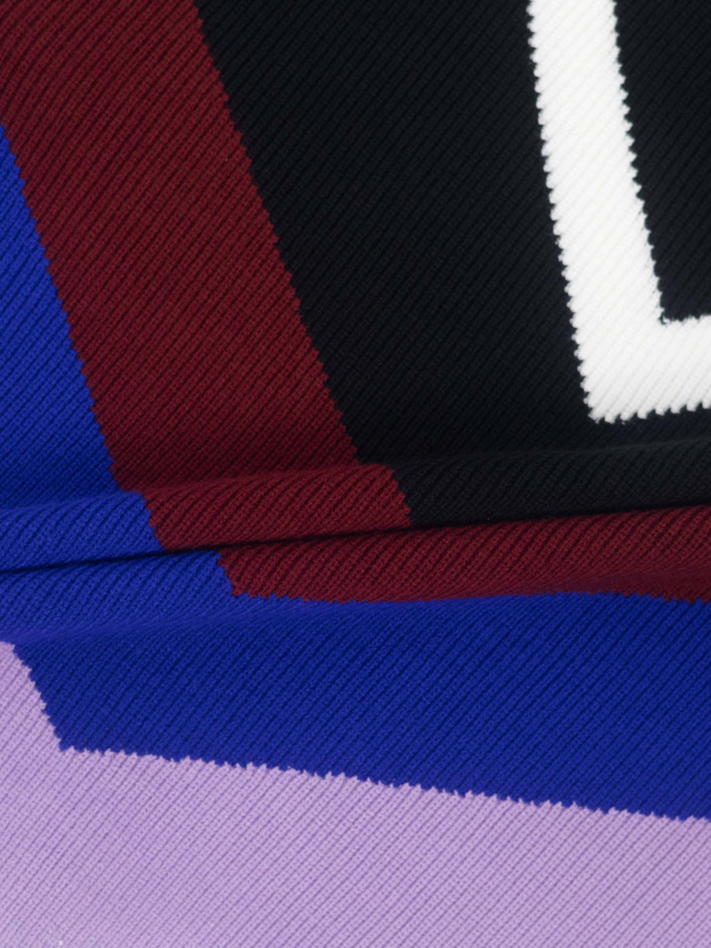 Multi V Sweater-Black/Blue/Lavander