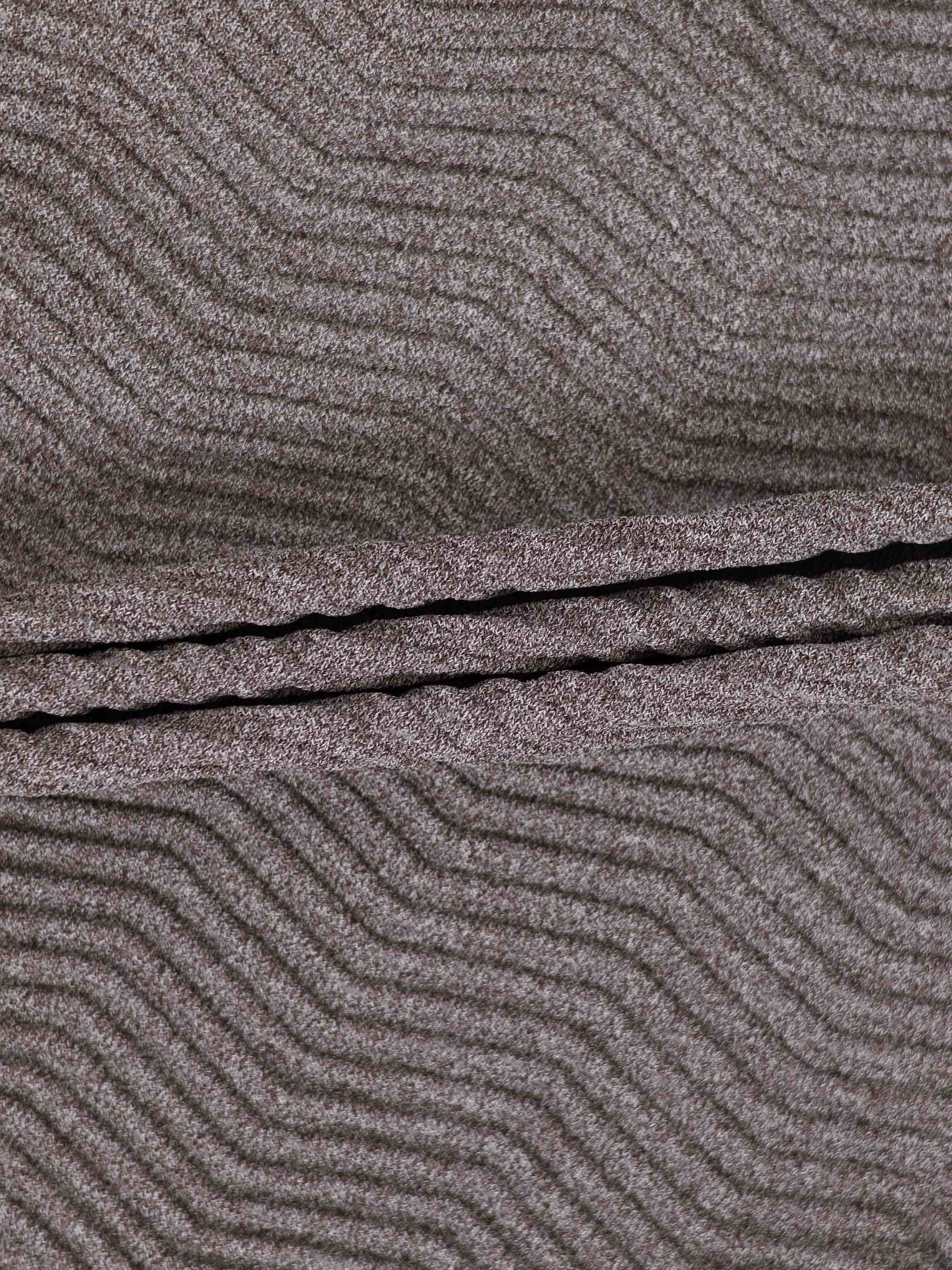 Wave Knit Cardigan-Heathered Brown