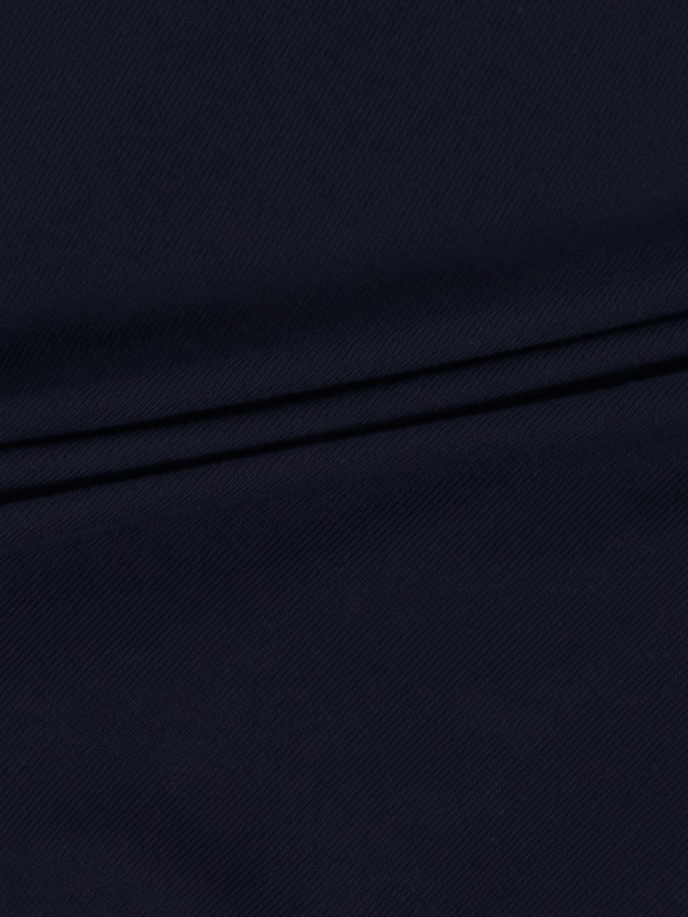 Wool Blend Collared Cardigan-Navy