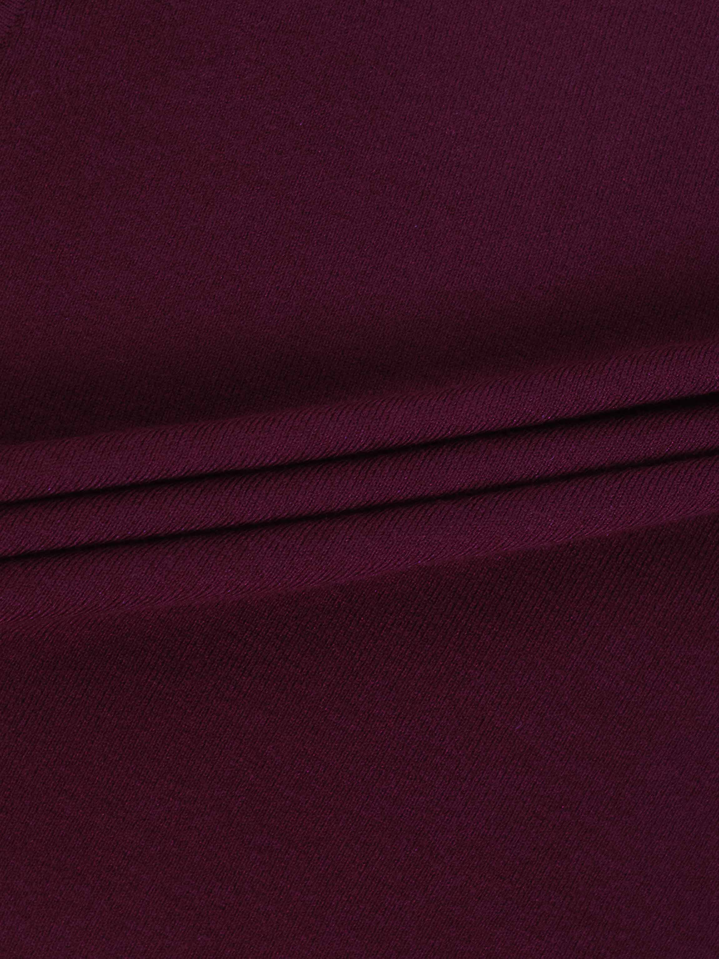 Sleeveless Mock Neck Sweater-Burgundy