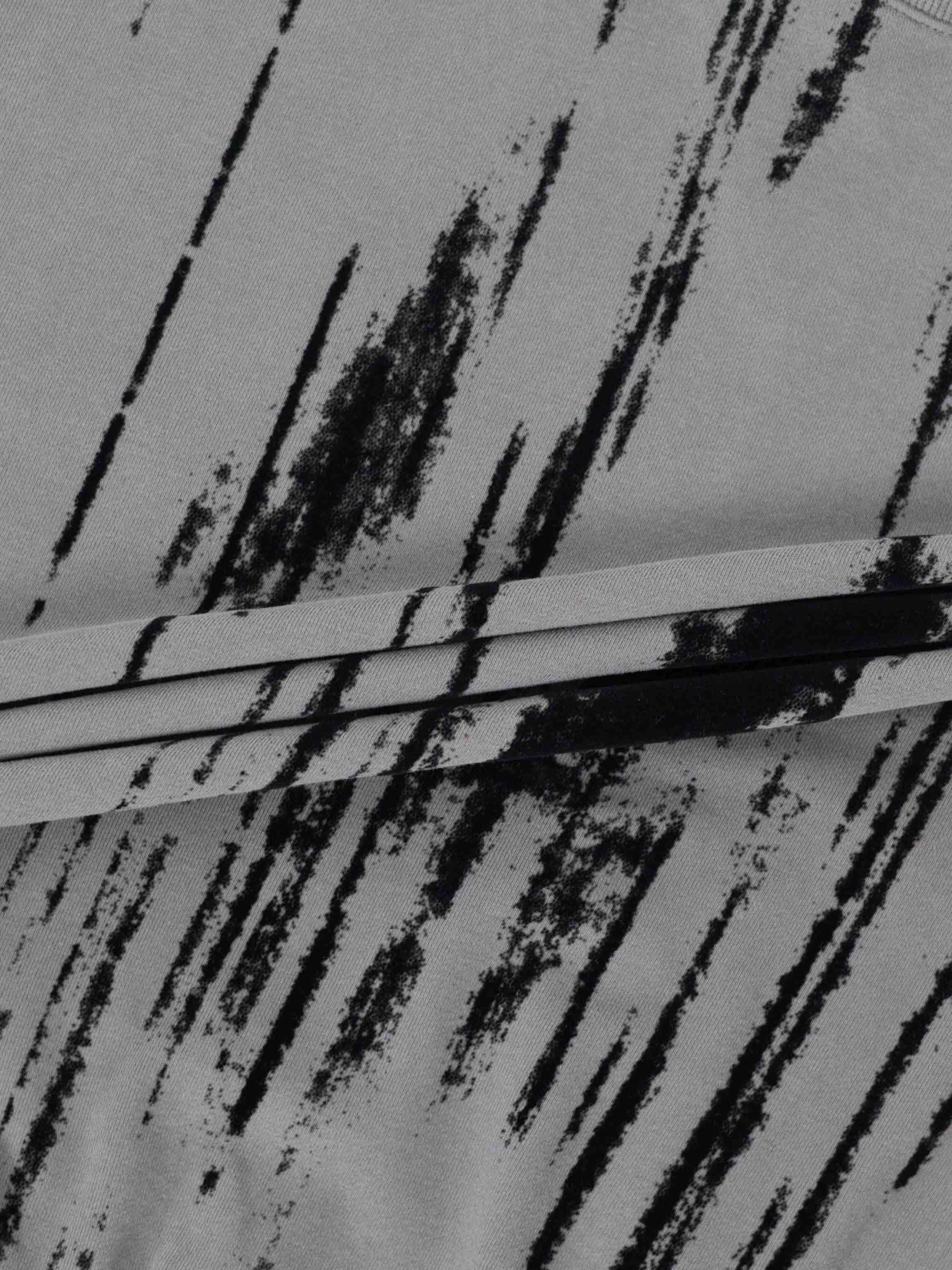 Tie Dye Splash Sweatshirt-Light Grey/Black