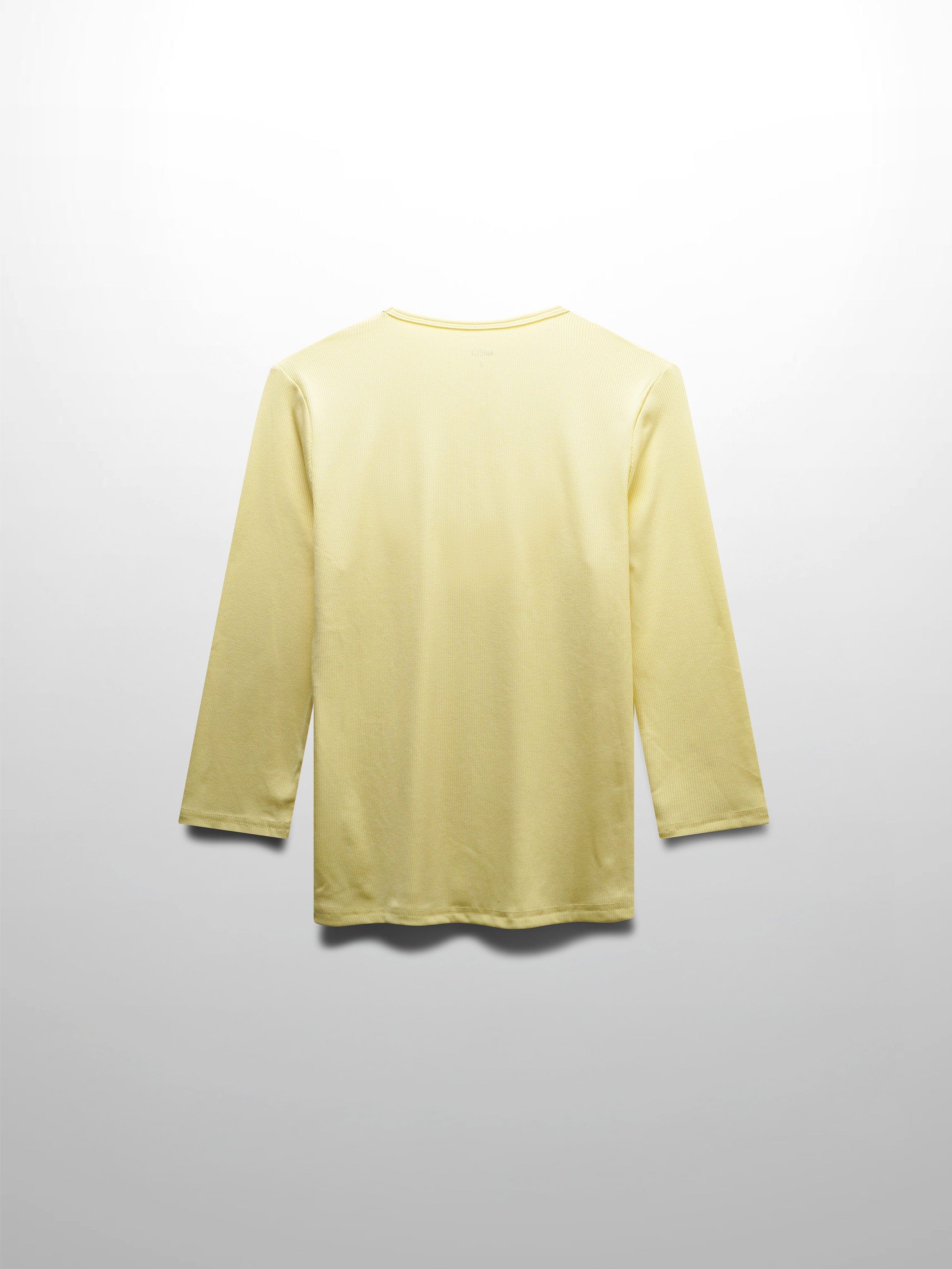 RIBBED HIGH V 3Q-BUTTER YELLOW