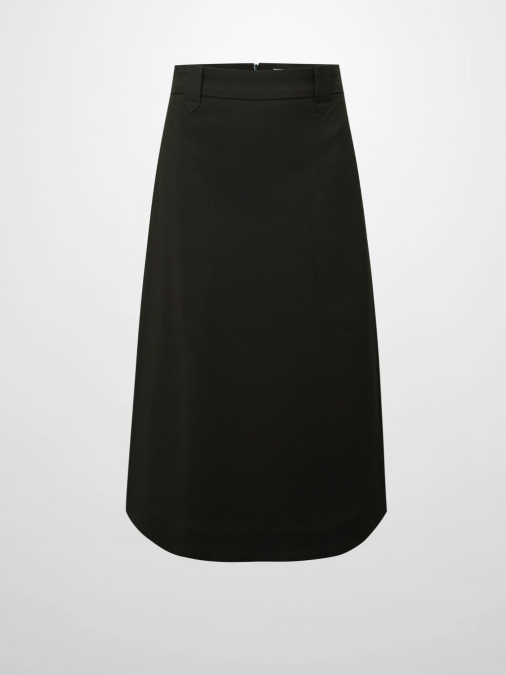 Basic A-Line Skirt-Olive Green