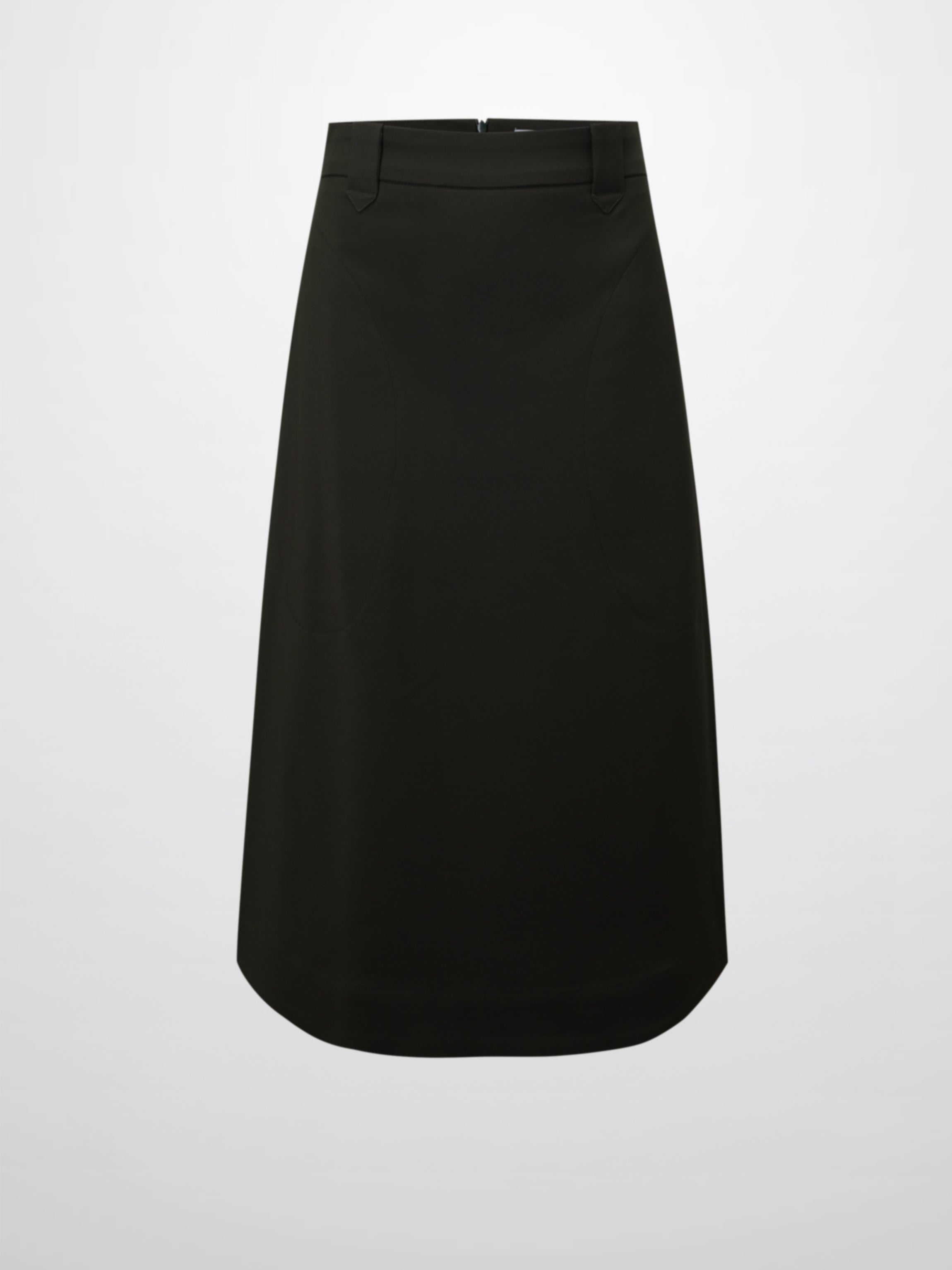 Basic A-Line Skirt-Olive Green