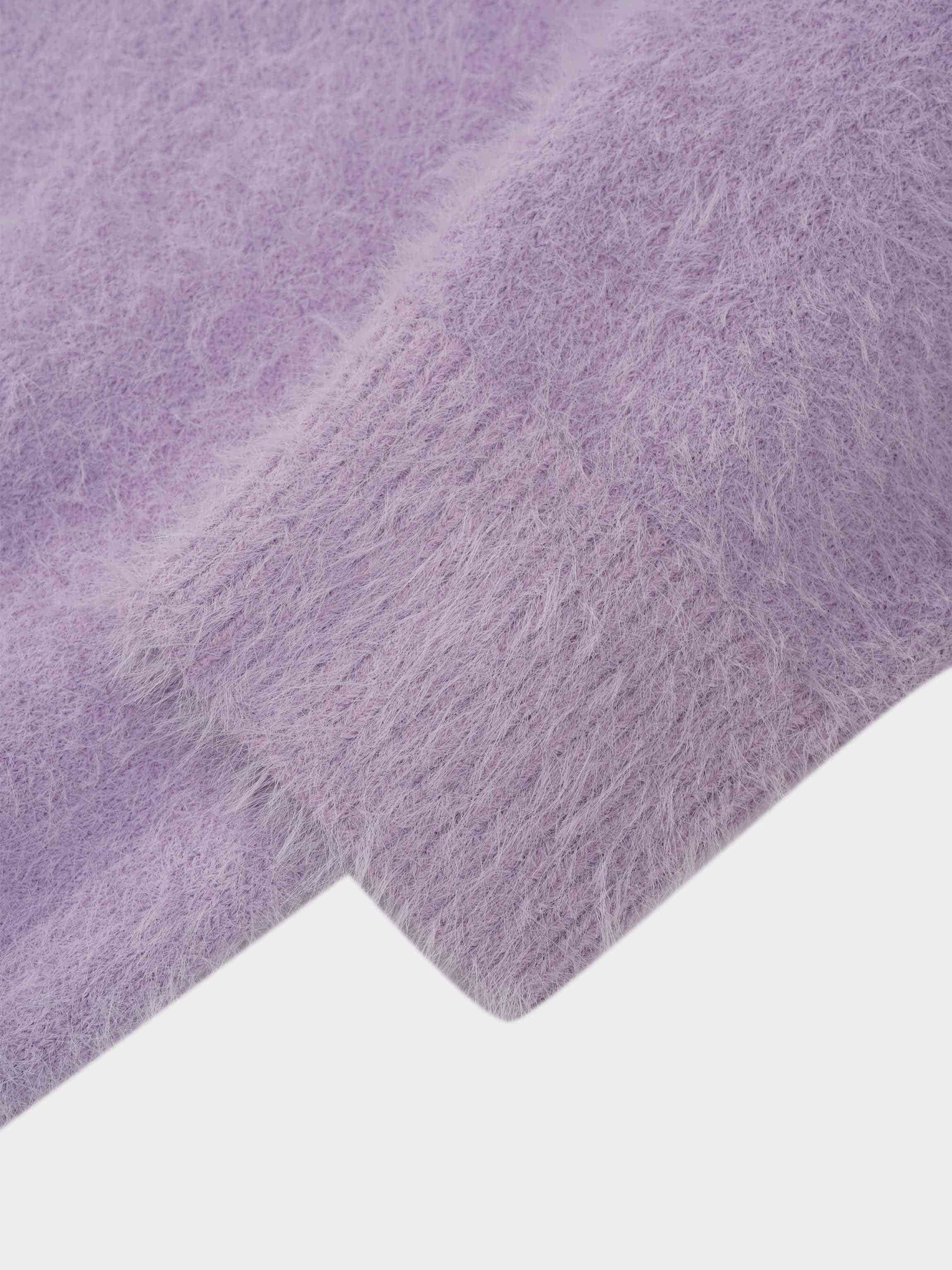 Mohair Shawl Collar Cardigan-Lavander