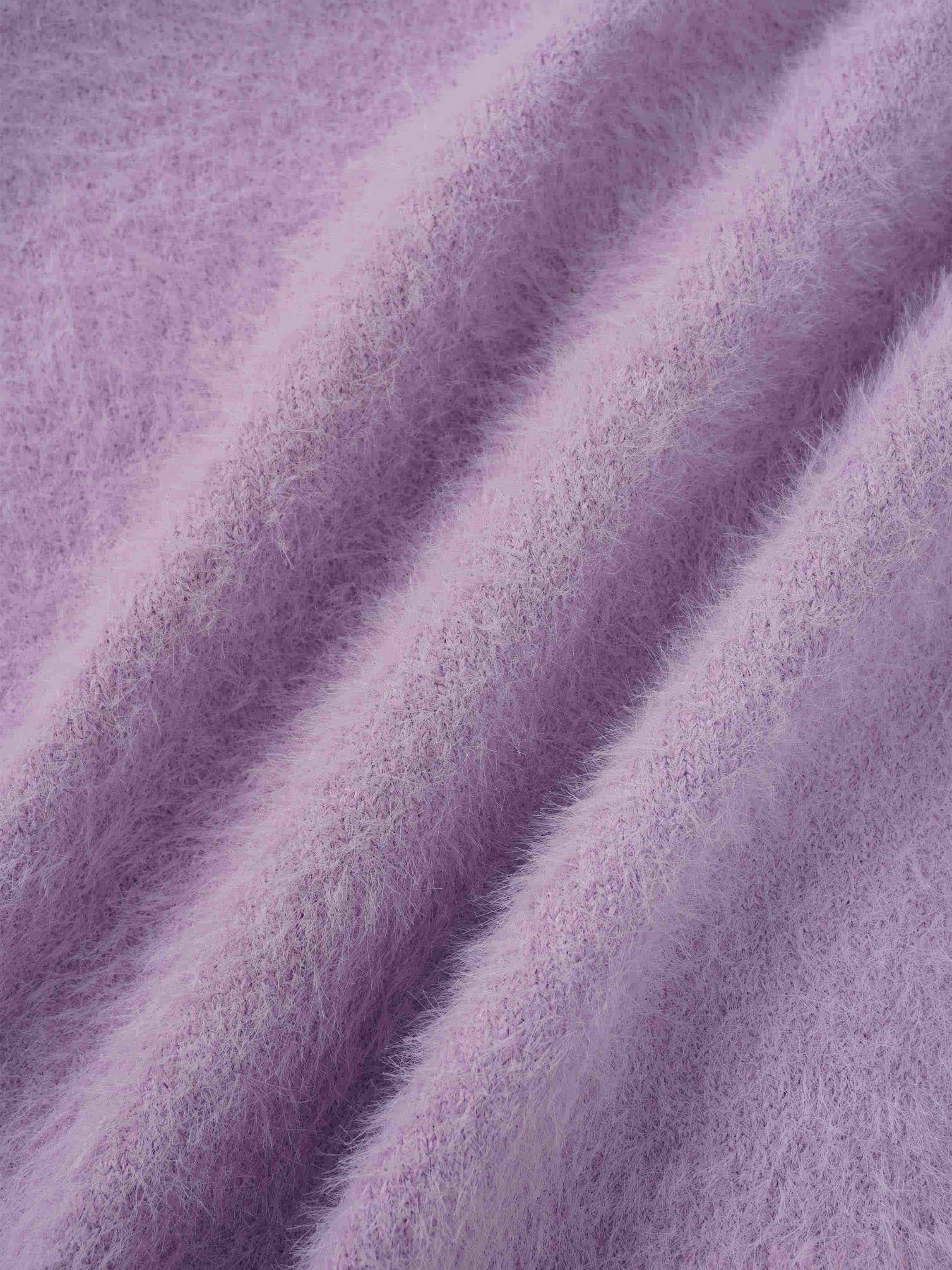 Mohair Shawl Collar Cardigan-Lavander