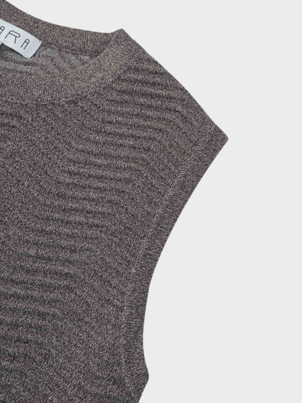 Wave Knit Slip Dress-Heathered Brown