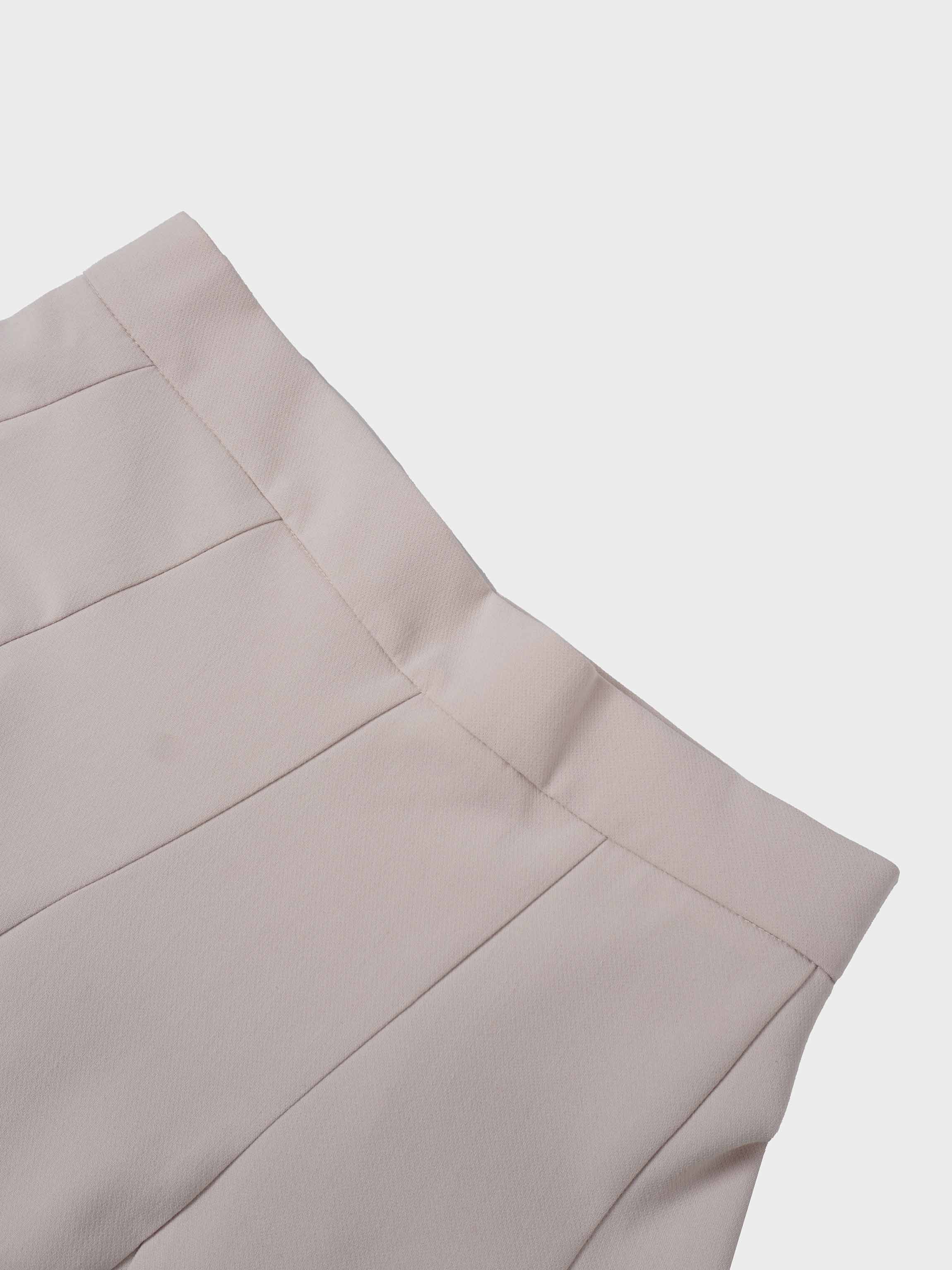 V Paneled Maxi Skirt-Bone