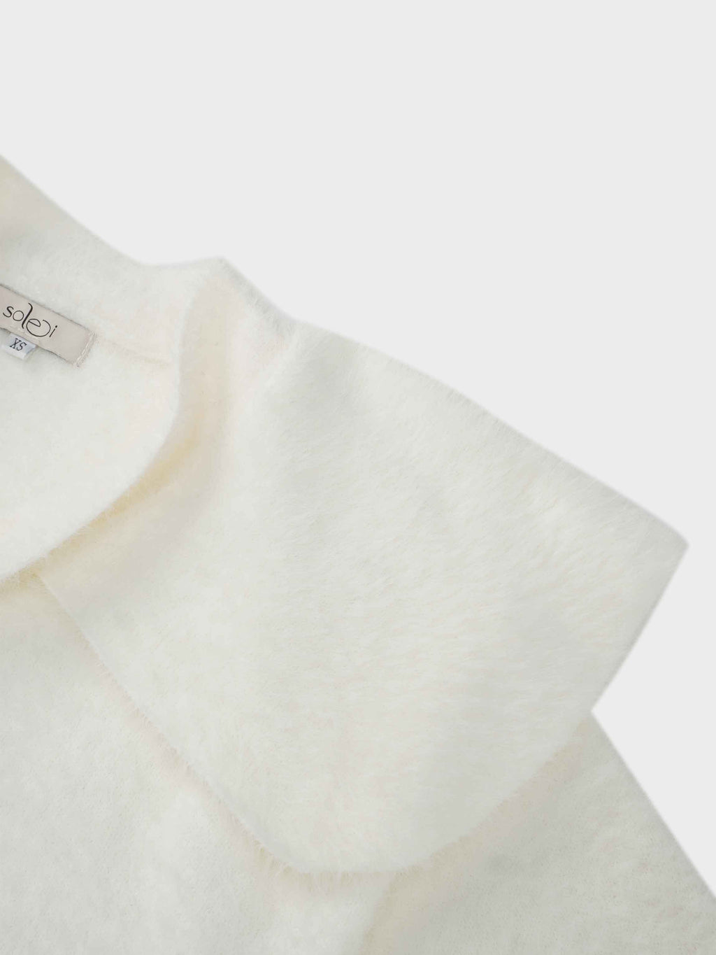 Mohair Shawl Collar Cardigan-Cream