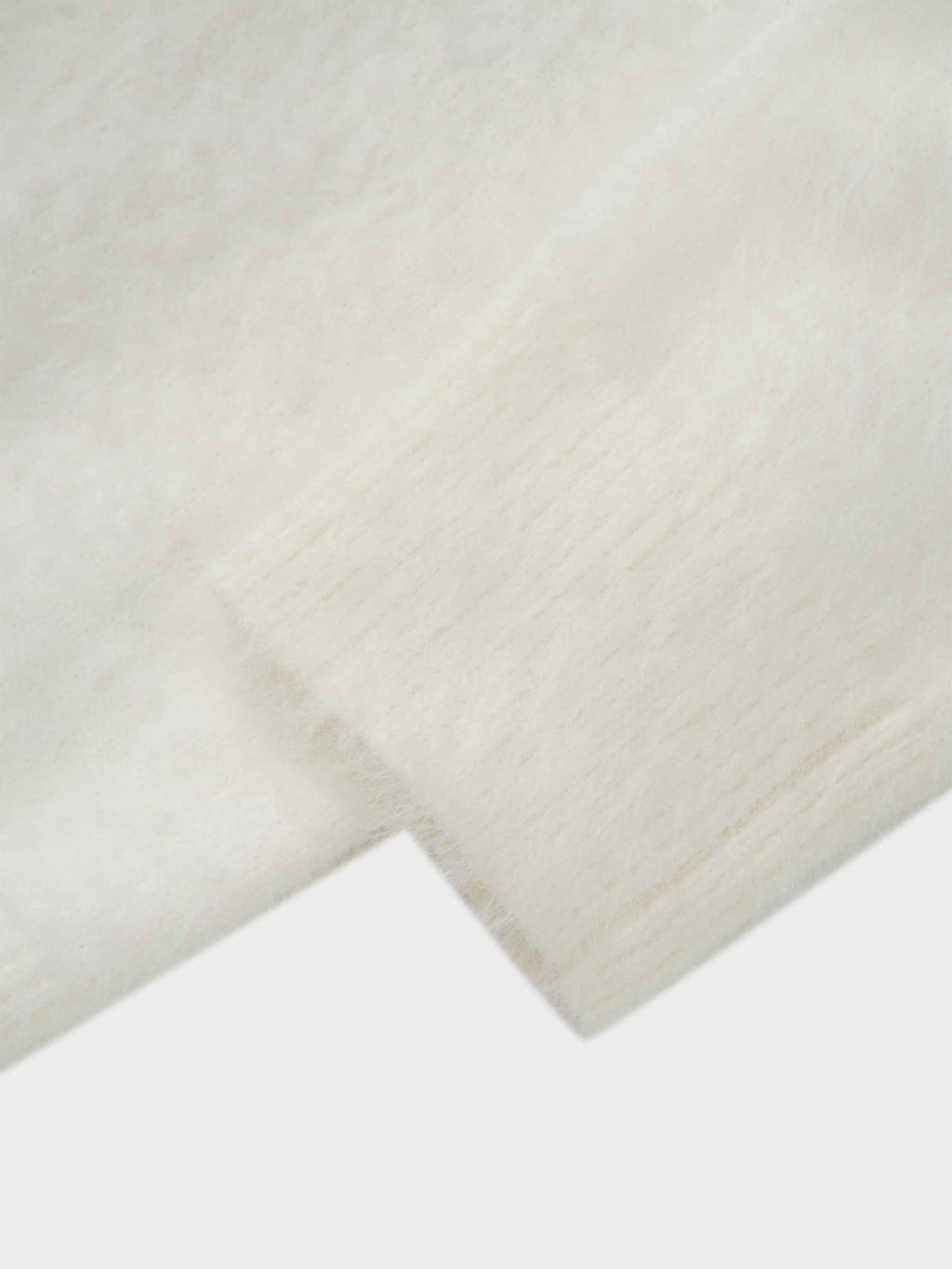 Mohair Shawl Collar Cardigan-Cream