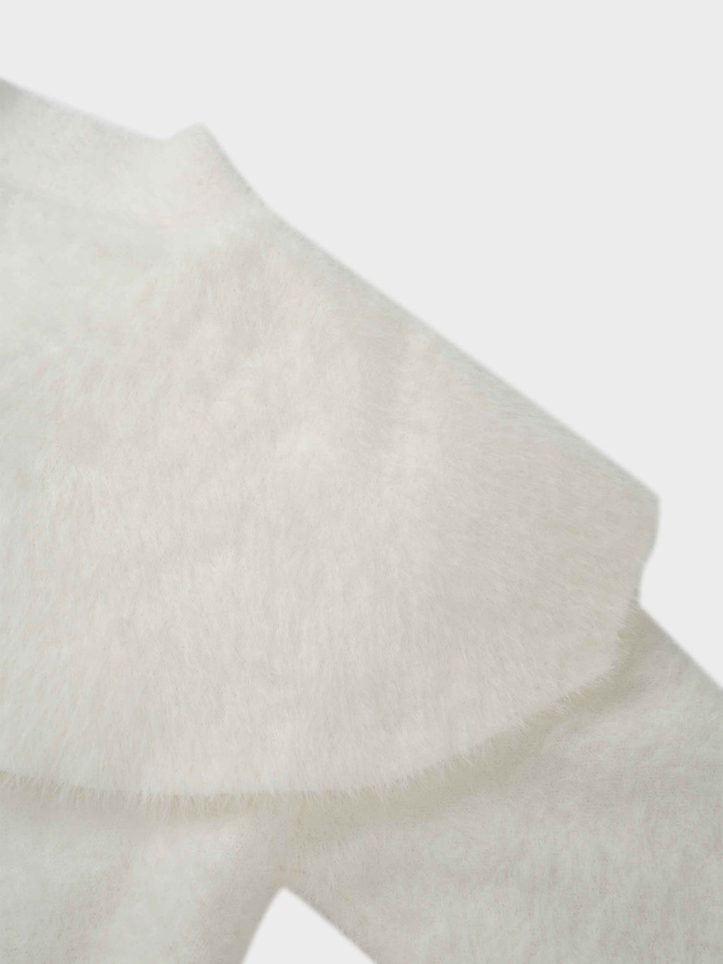 Mohair Shawl Collar Cardigan-Cream