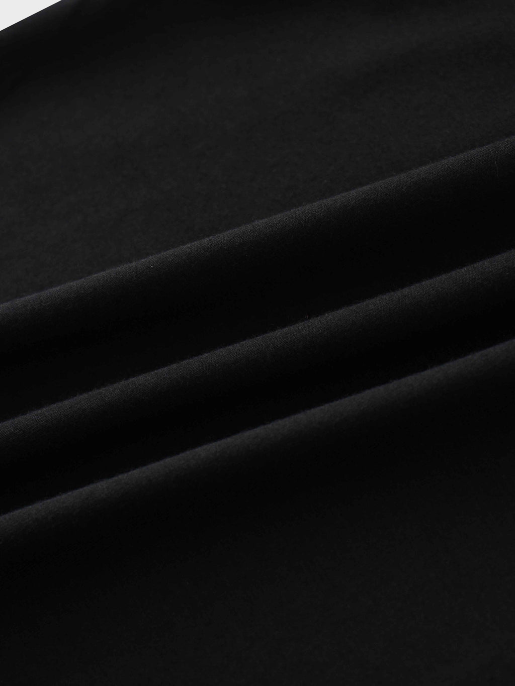 RIBBED BOTTOM T-SHIRT-BLACK