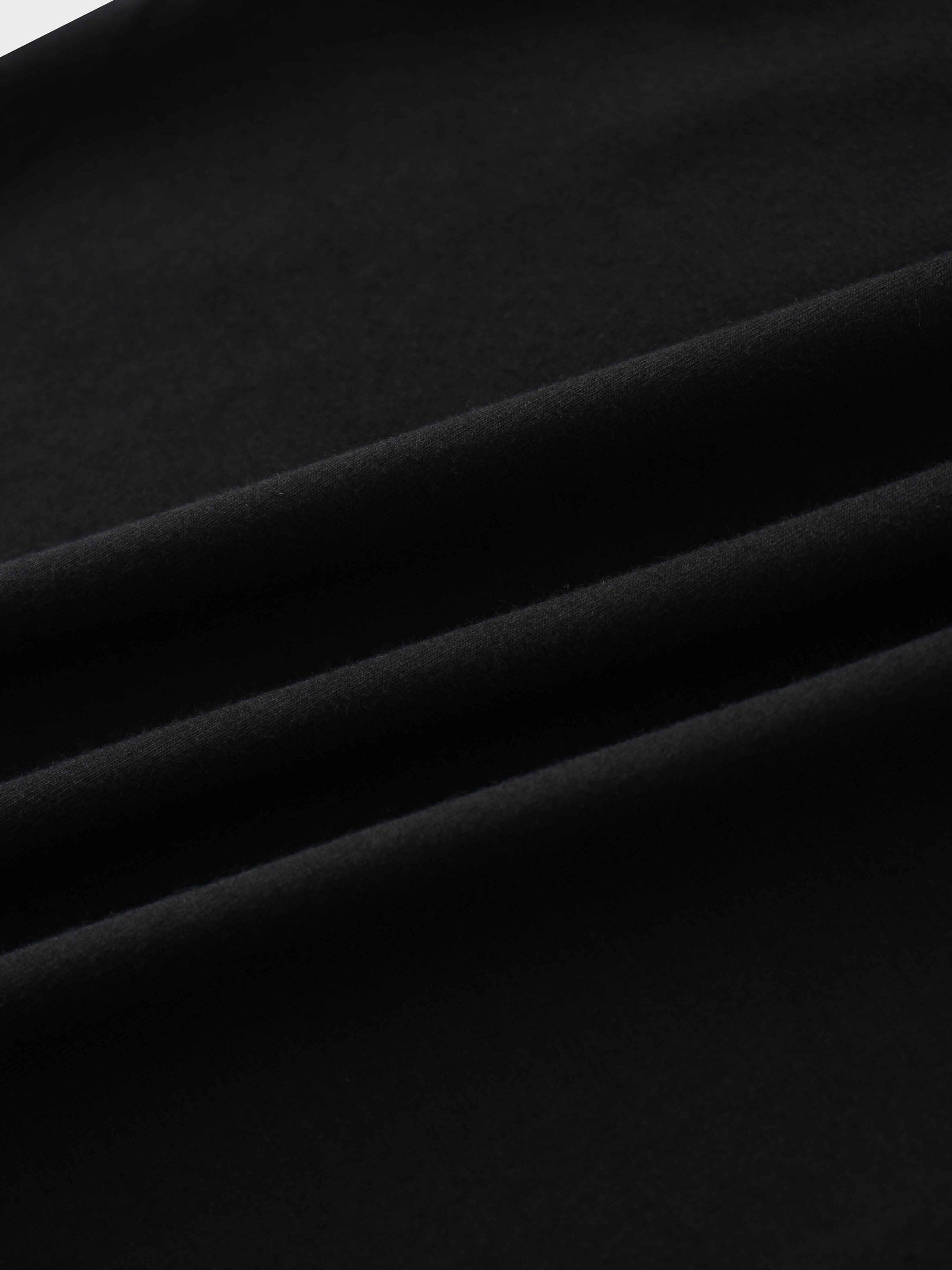 RIBBED BOTTOM T-SHIRT-BLACK