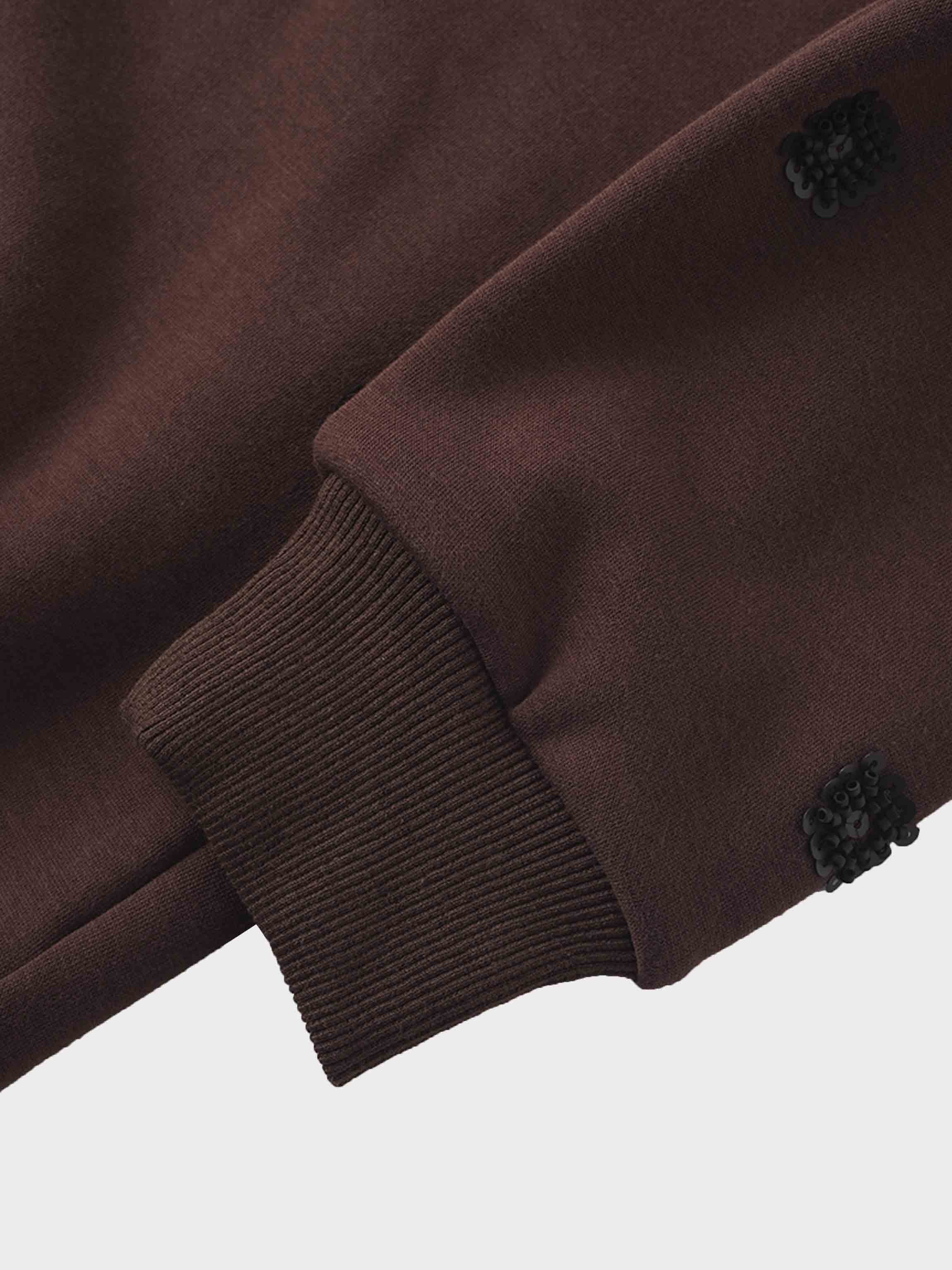 Embellished Sweatshirt-Brown/Black