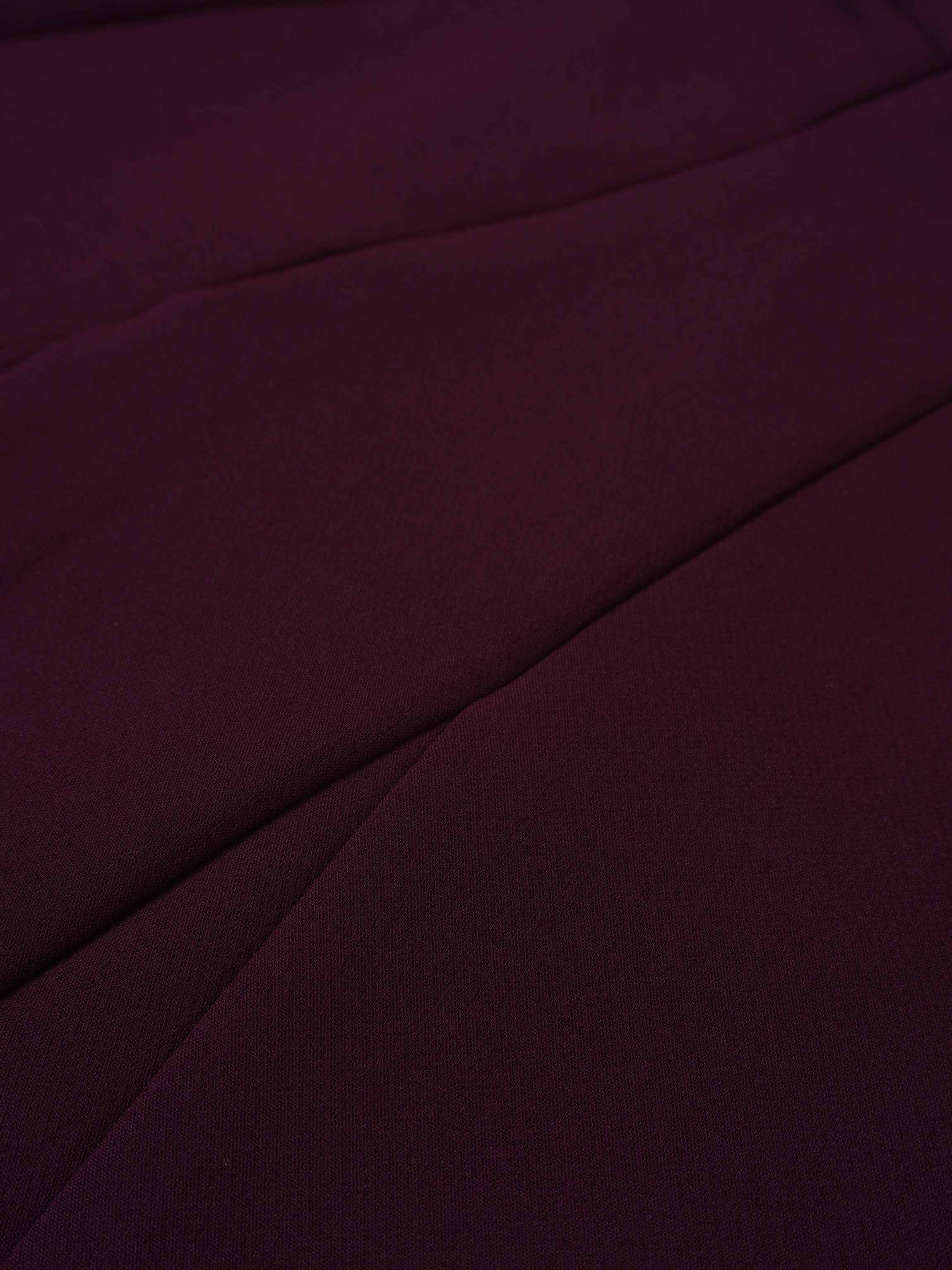 V Paneled Maxi Skirt-Burgundy