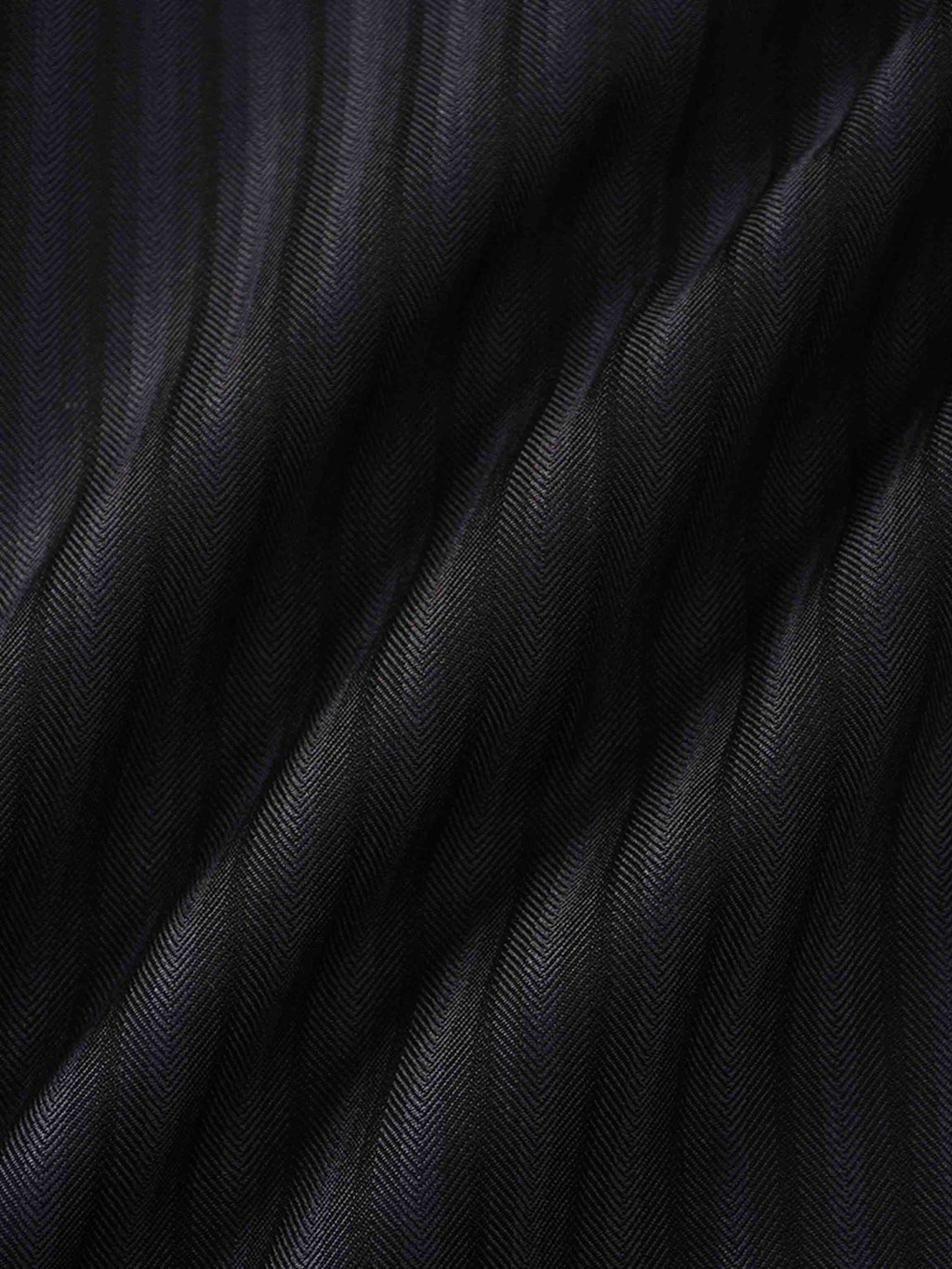 Herringbone Front Pleat Skirt-Grey/Black