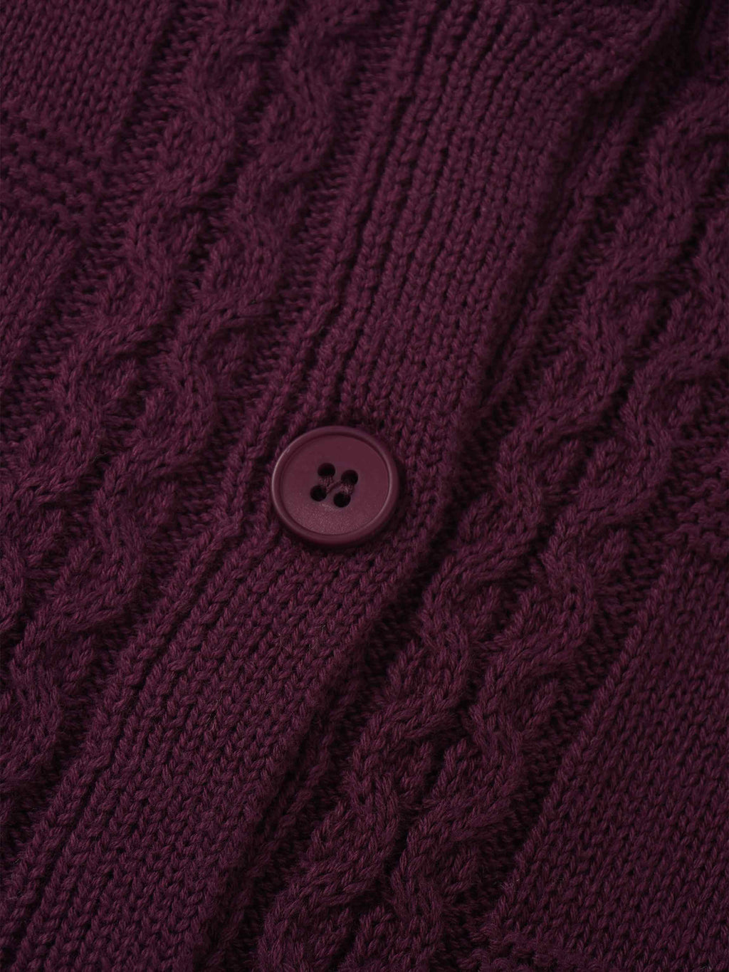 Cable Design Cardigan-Burgundy