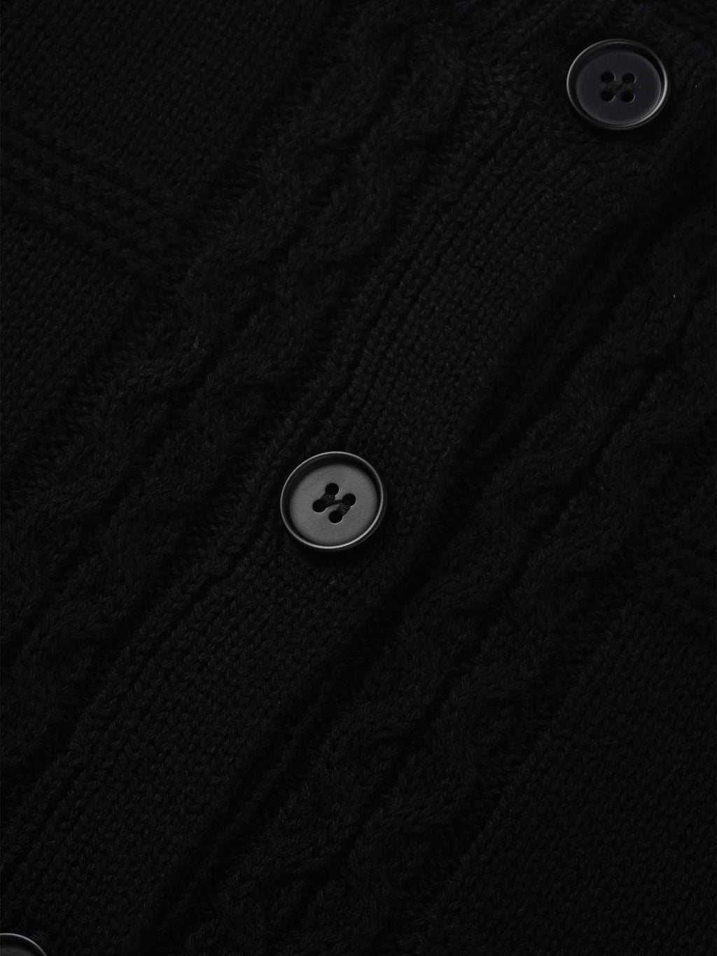 Cable Design Cardigan-Black
