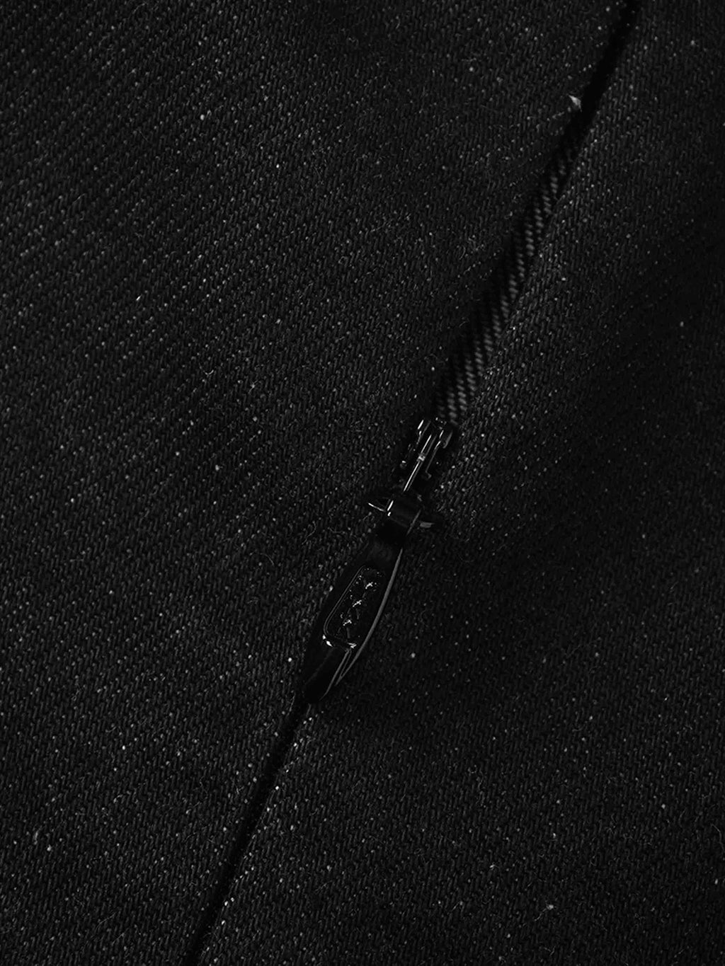 Seamed Full Circle Denim Skirt-Black