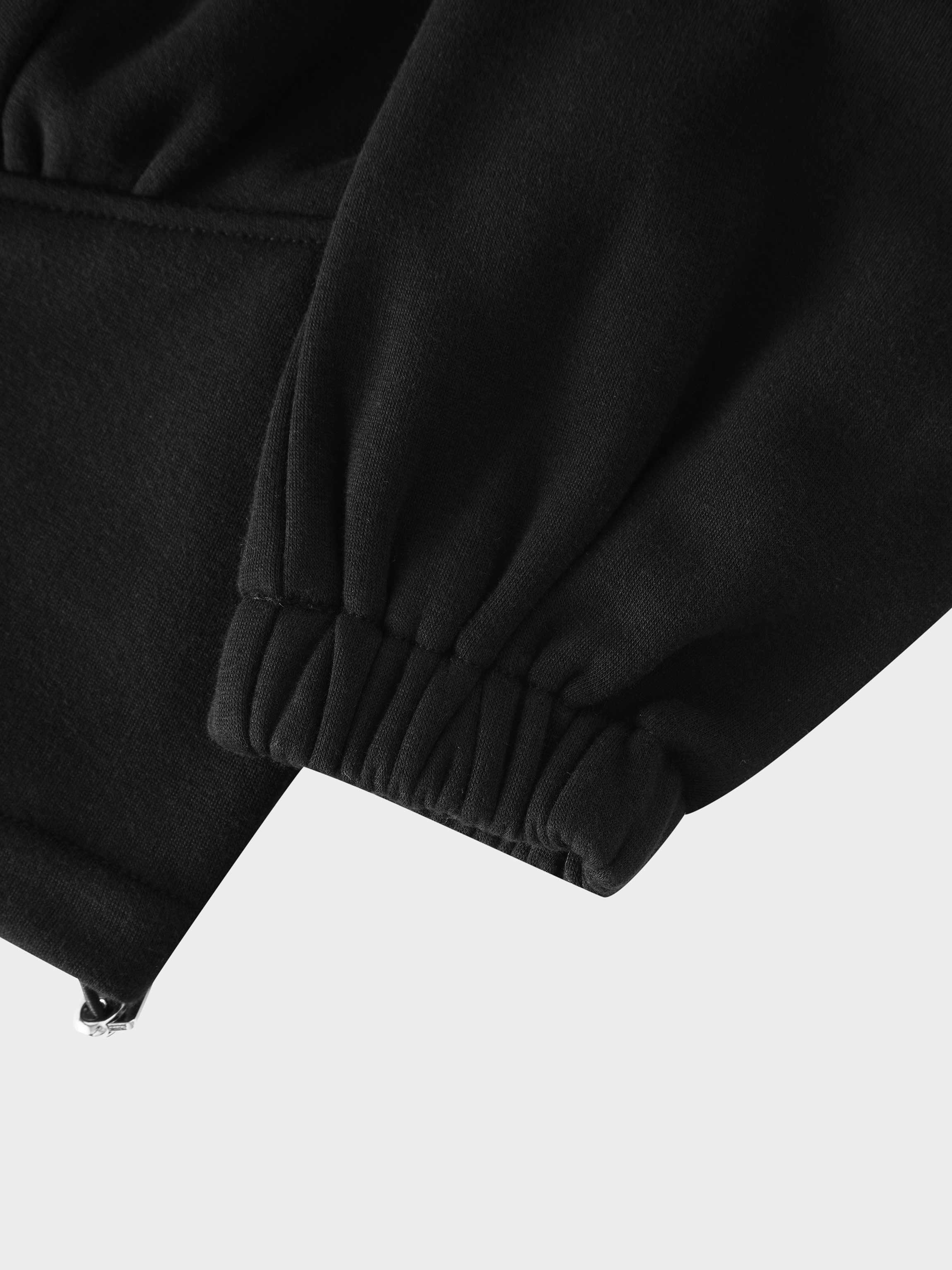 Bubble Sweatershirt Jacket-Black