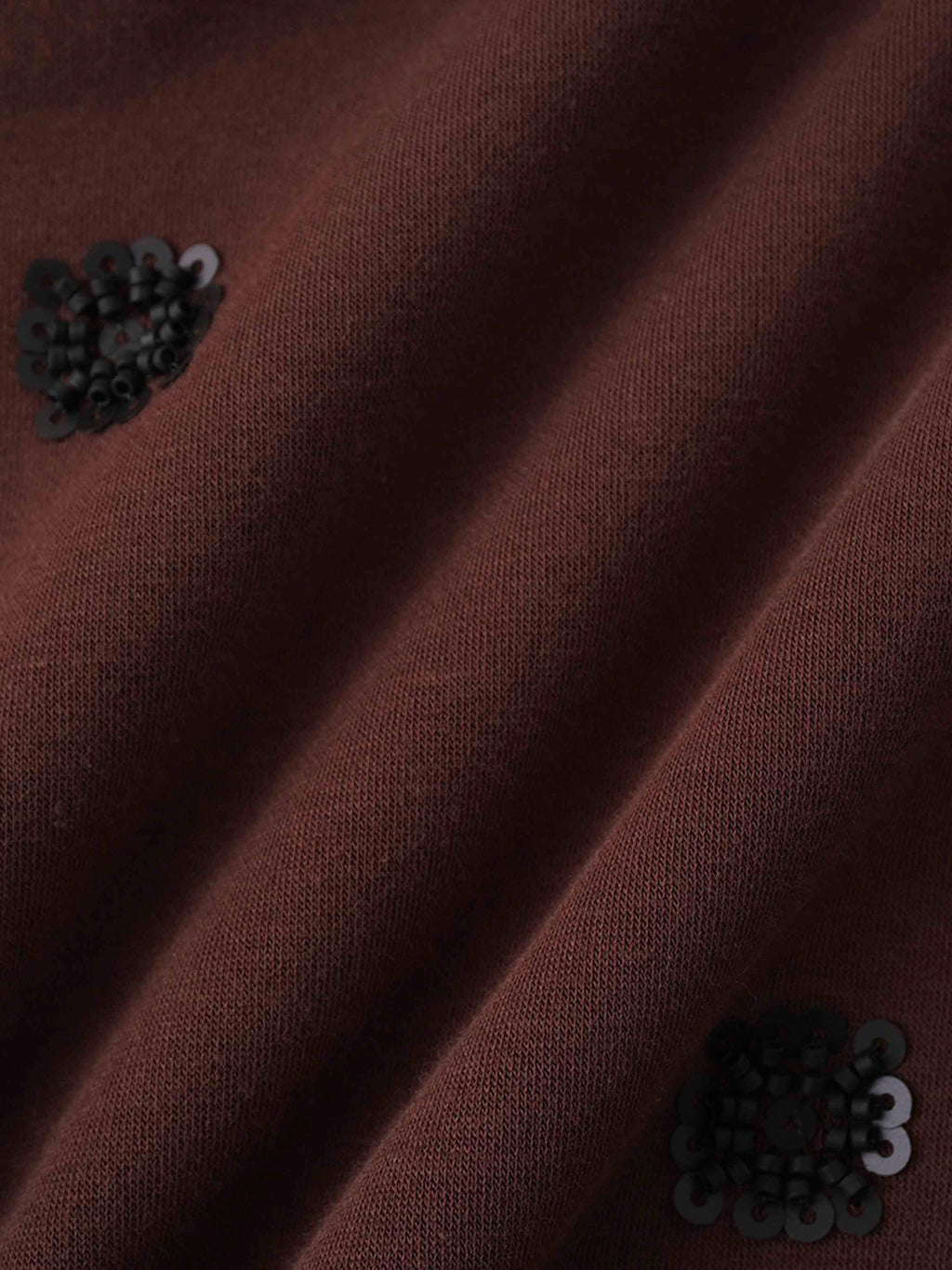 Embellished Sweatshirt-Brown/Black