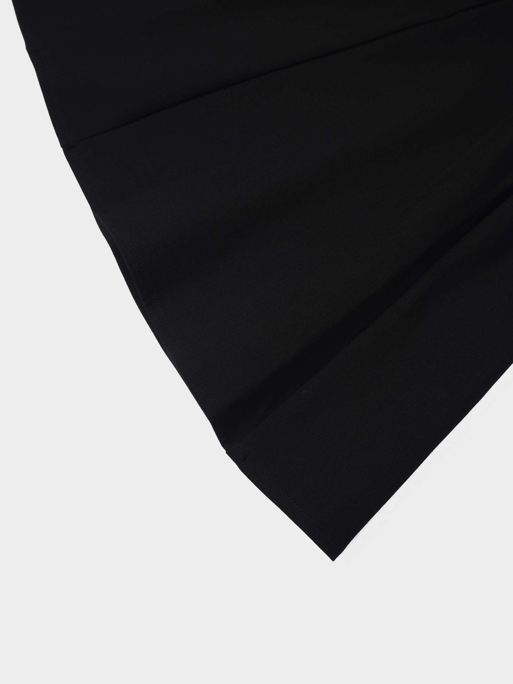 V Paneled Maxi Skirt-Black