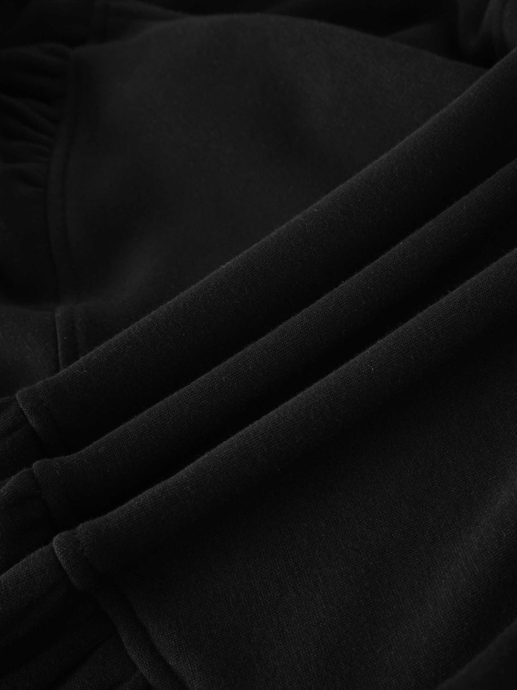 Bubble Sweatershirt Jacket-Black