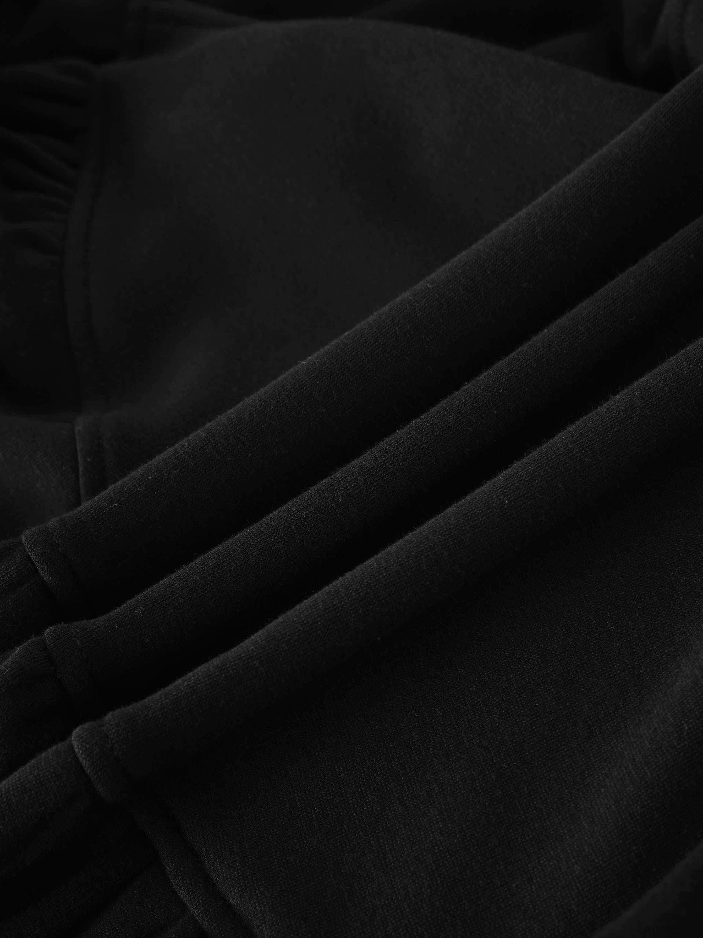 Bubble Sweatershirt Jacket-Black