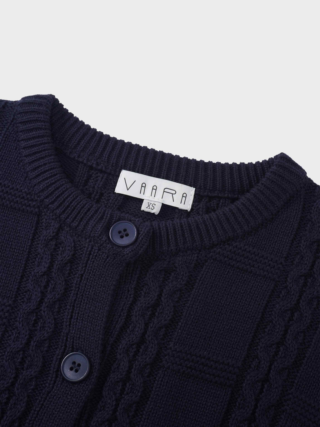 Cable Design Cardigan-Navy
