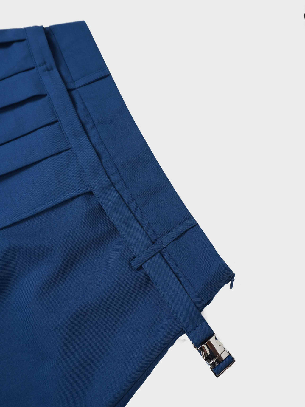 Pencil Pleat Combo Skirt-Blue