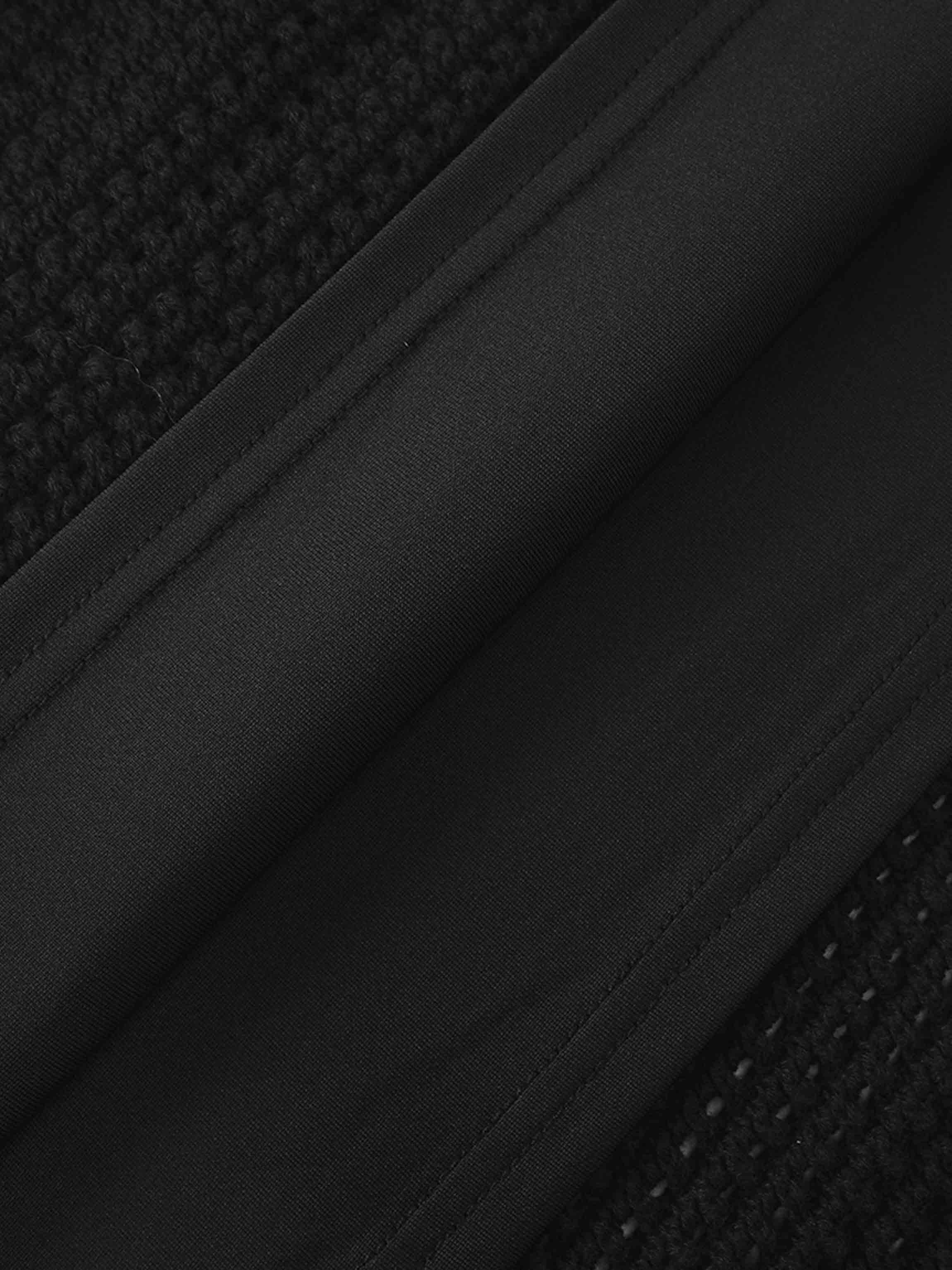 Crochet Knit Skirt-Black