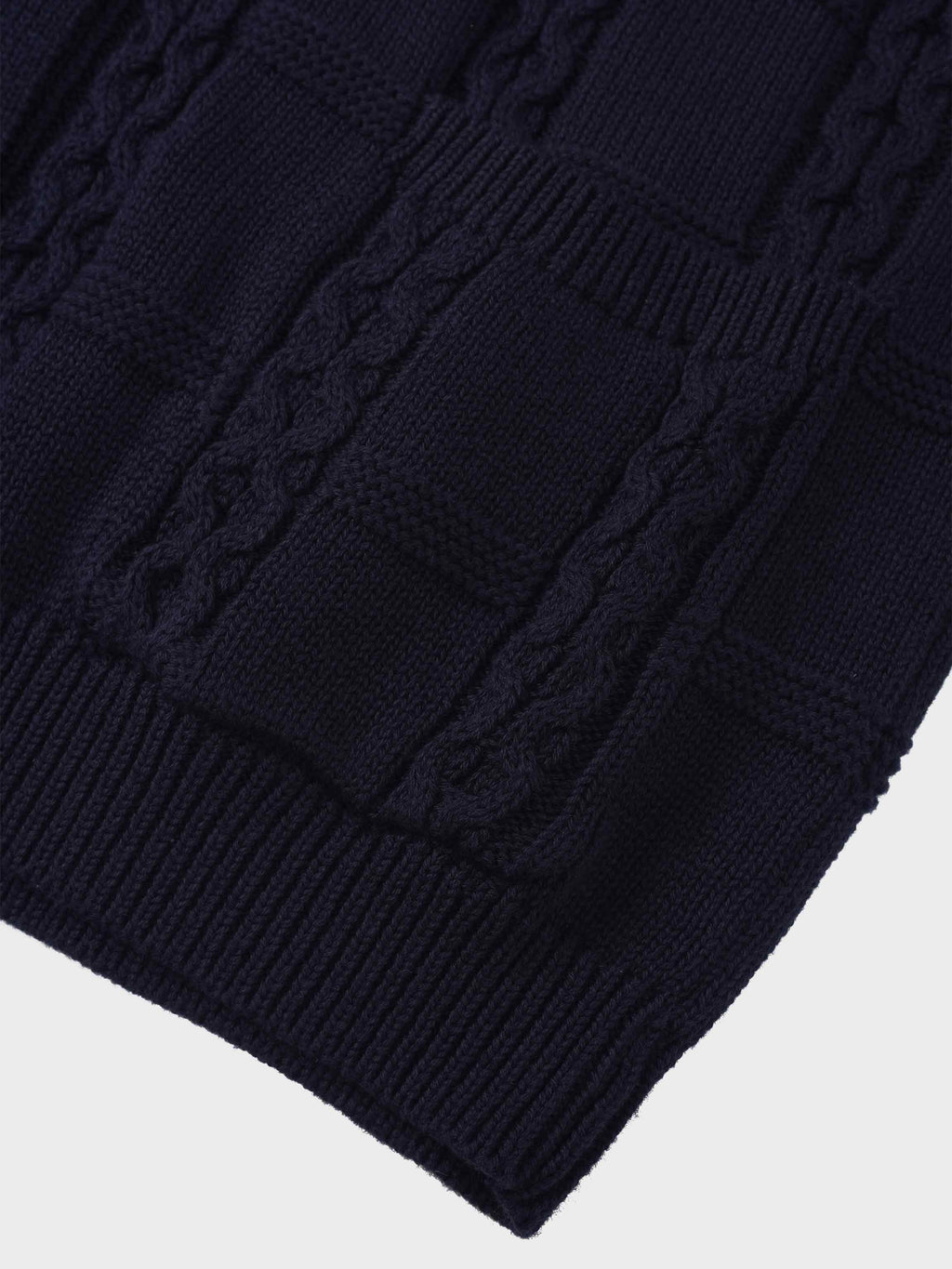 Cable Design Cardigan-Navy