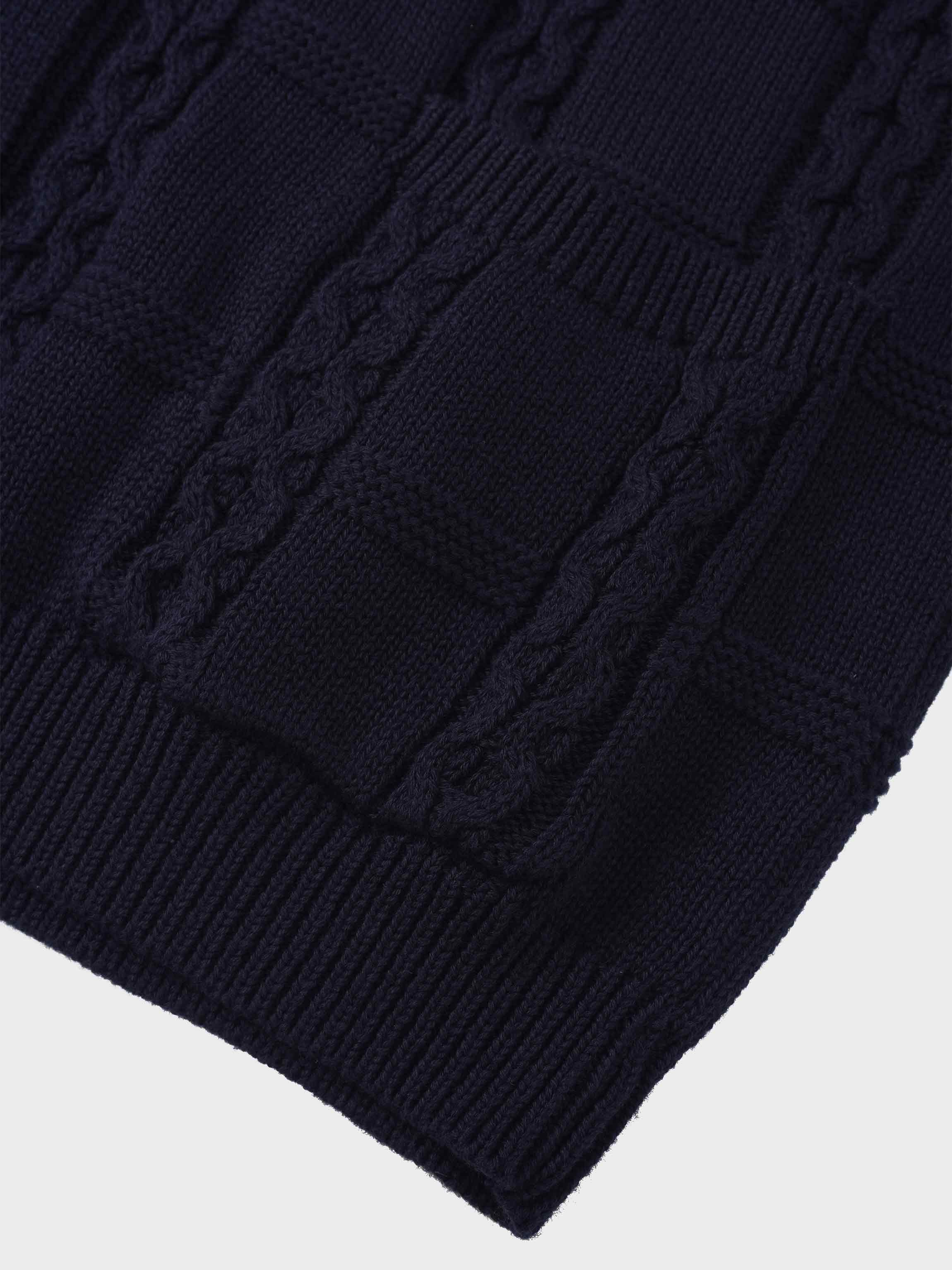 Cable Design Cardigan-Navy