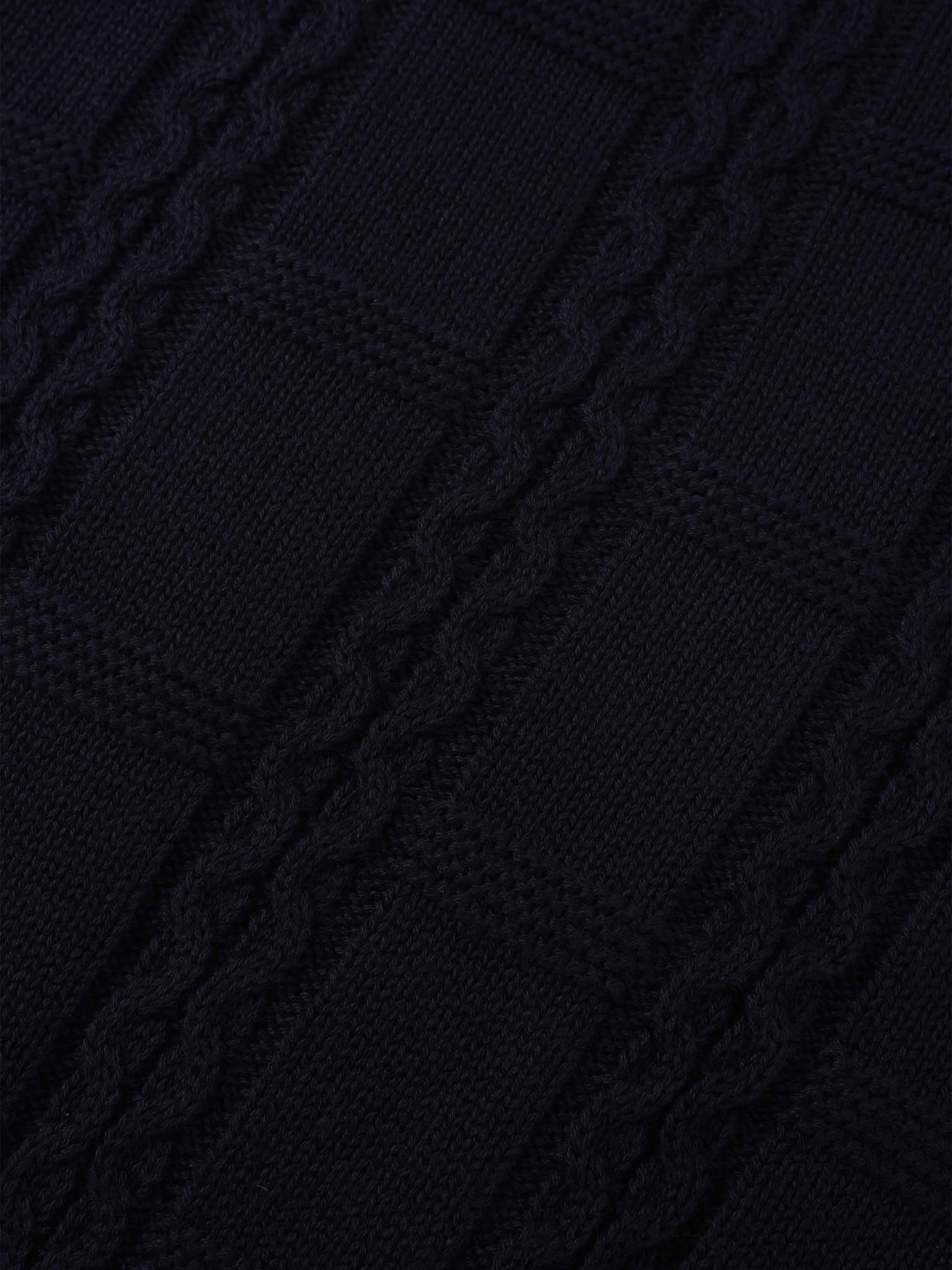 Cable Design Cardigan-Navy