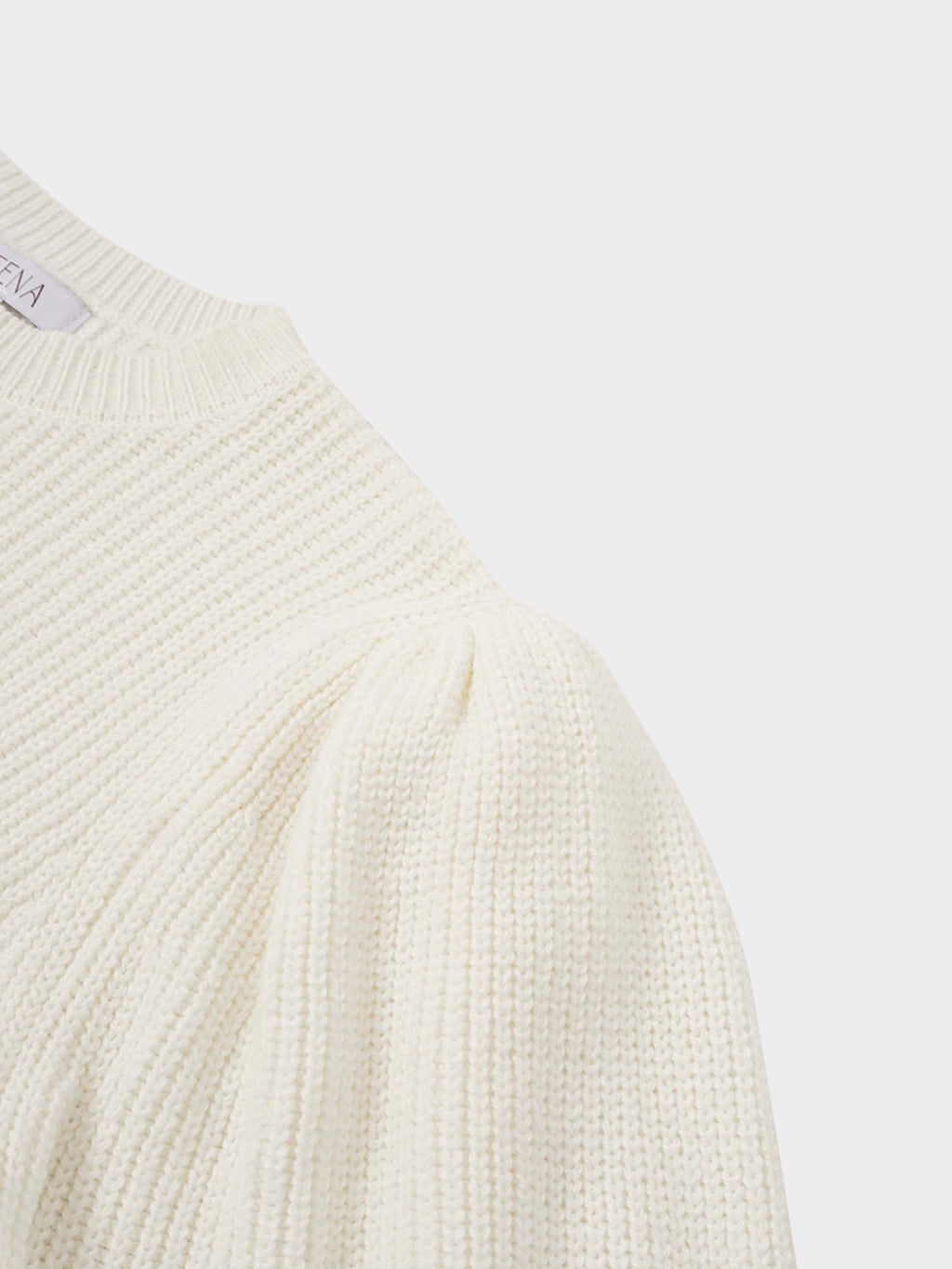 Puff Sleeve Sweater-Cream