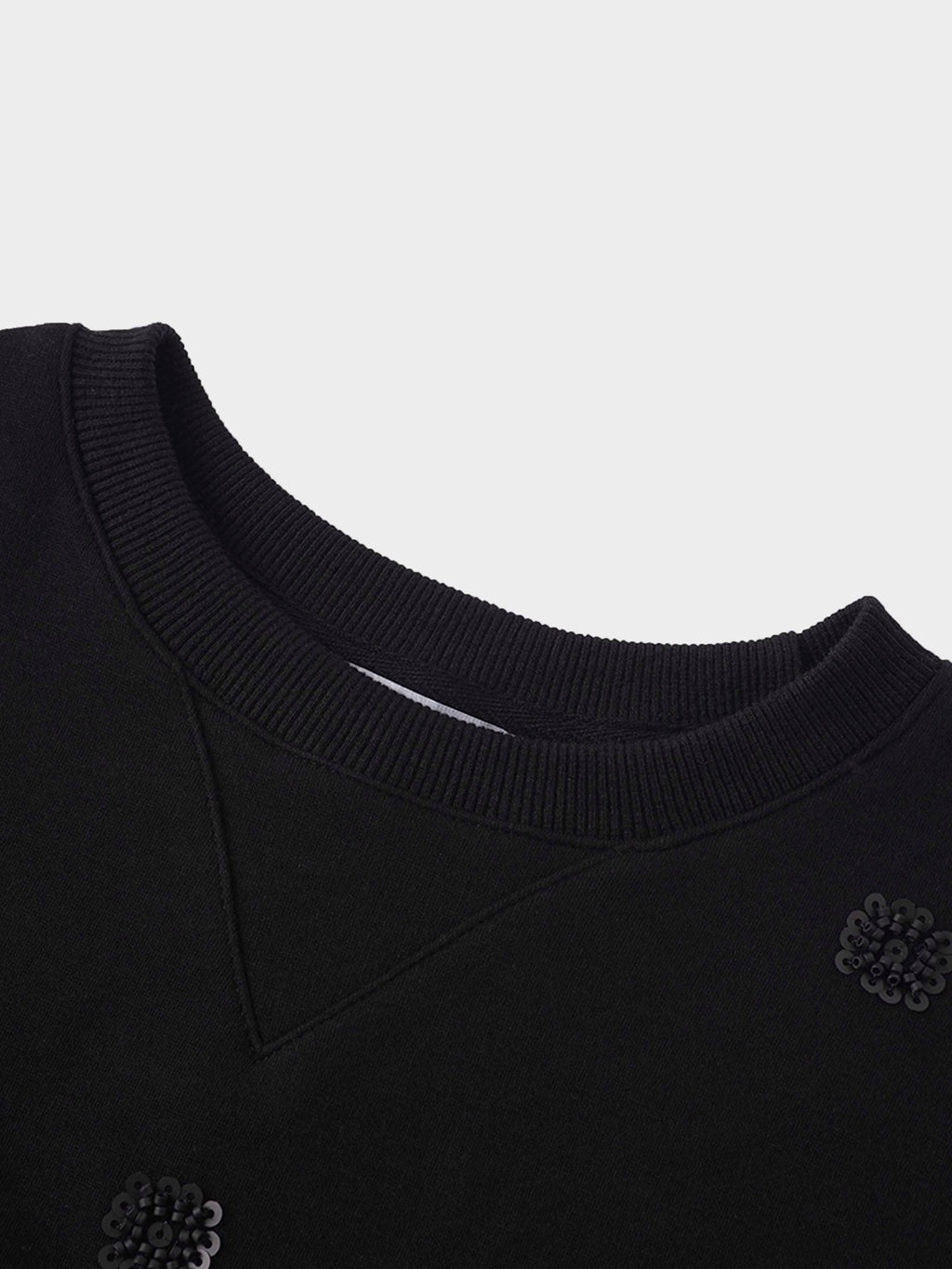 Embellished Sweatshirt-Black/Black