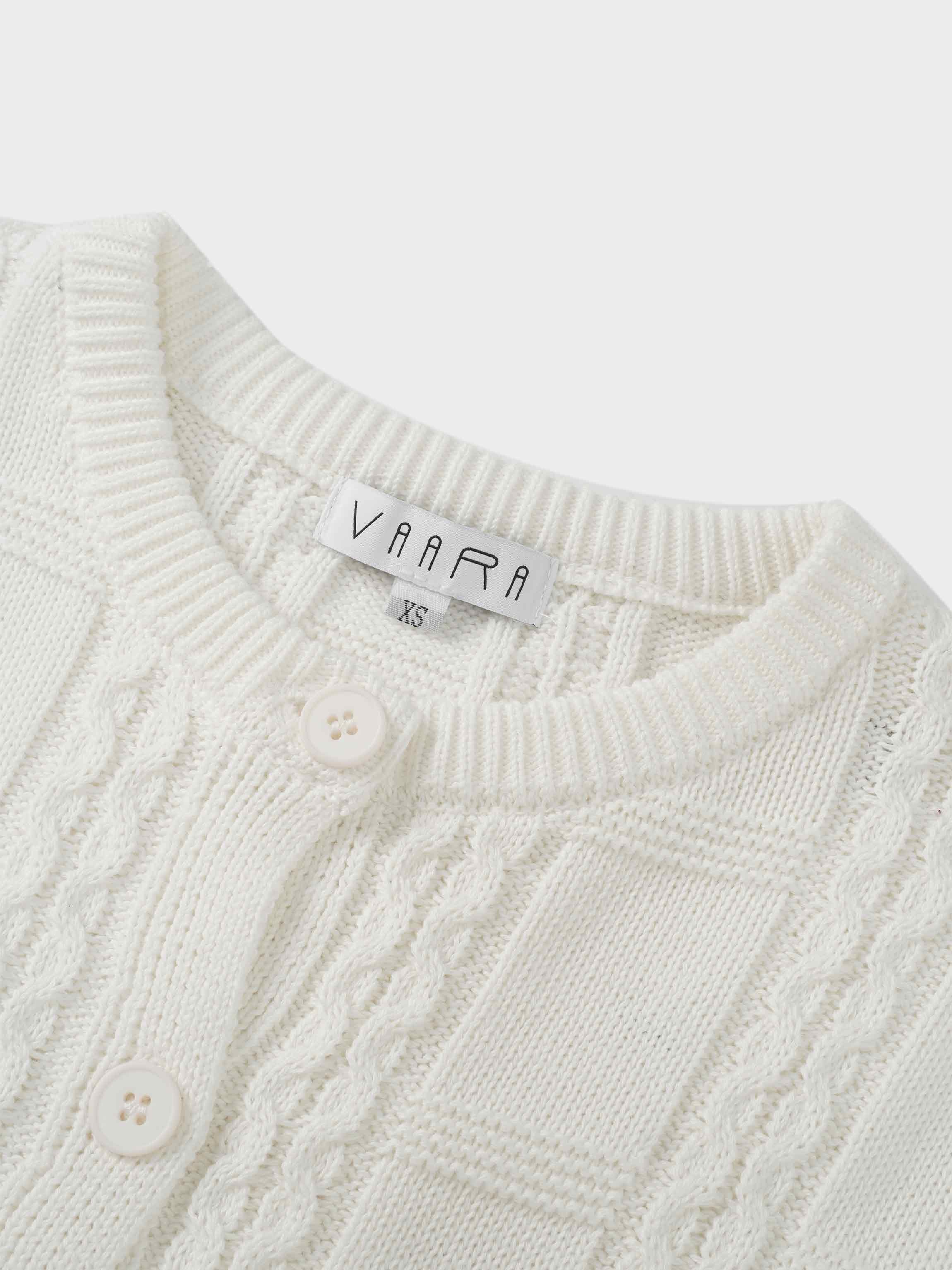 Cable Design Cardigan-Ivory