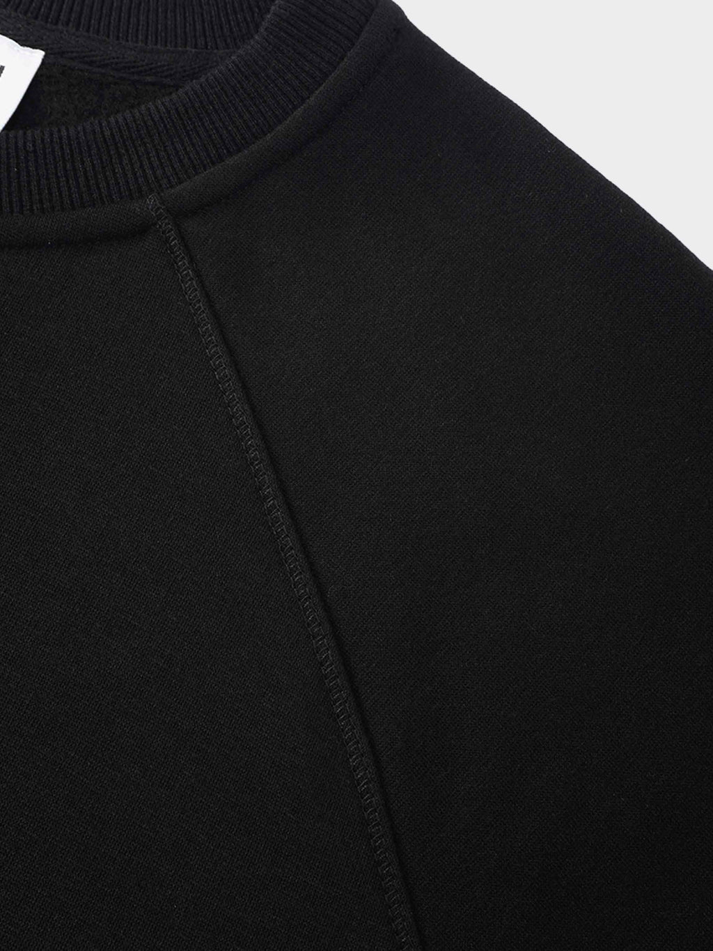 Side Strap Dolman Sweatshirt-Black