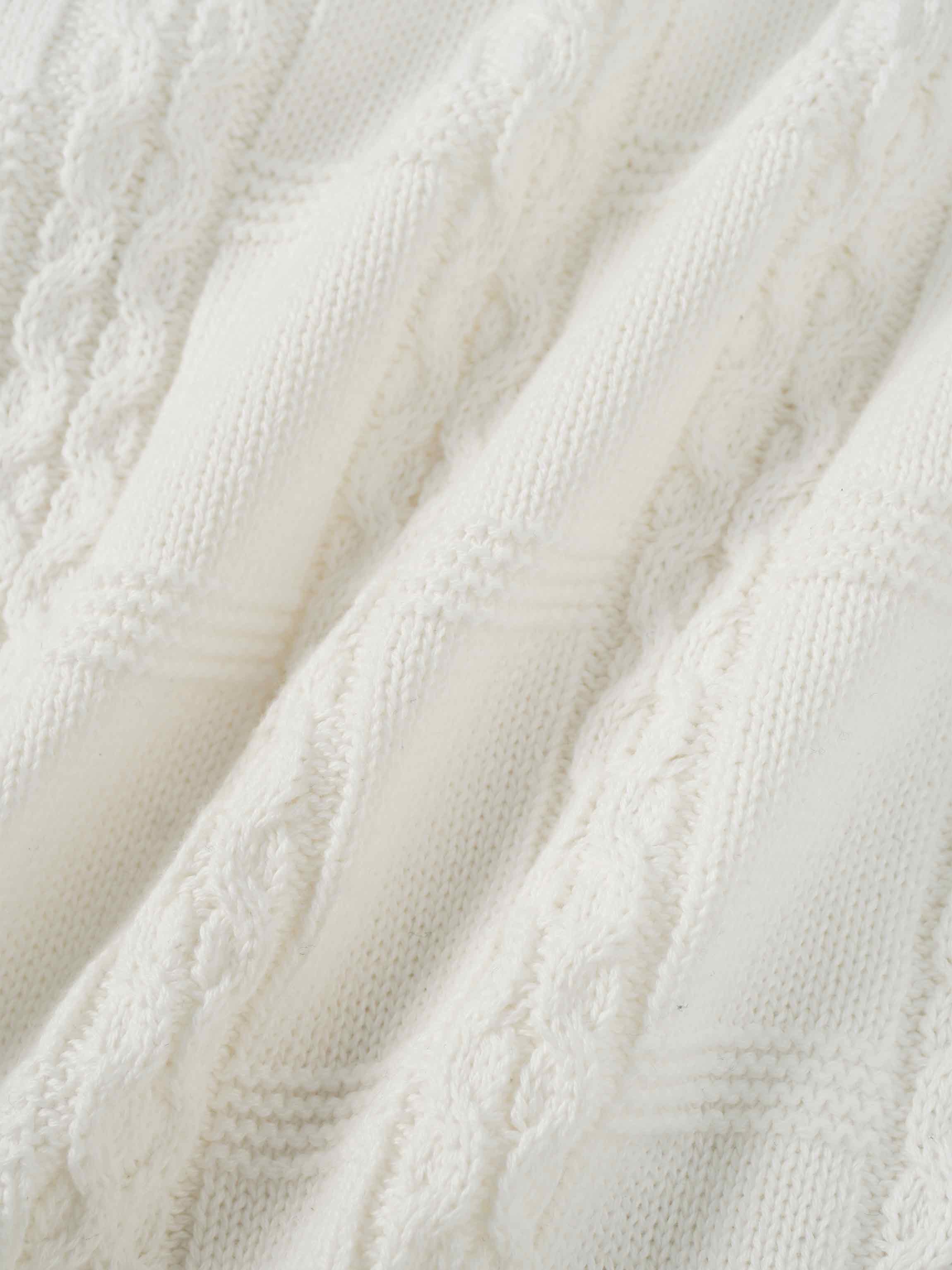 Cable Design Cardigan-Ivory