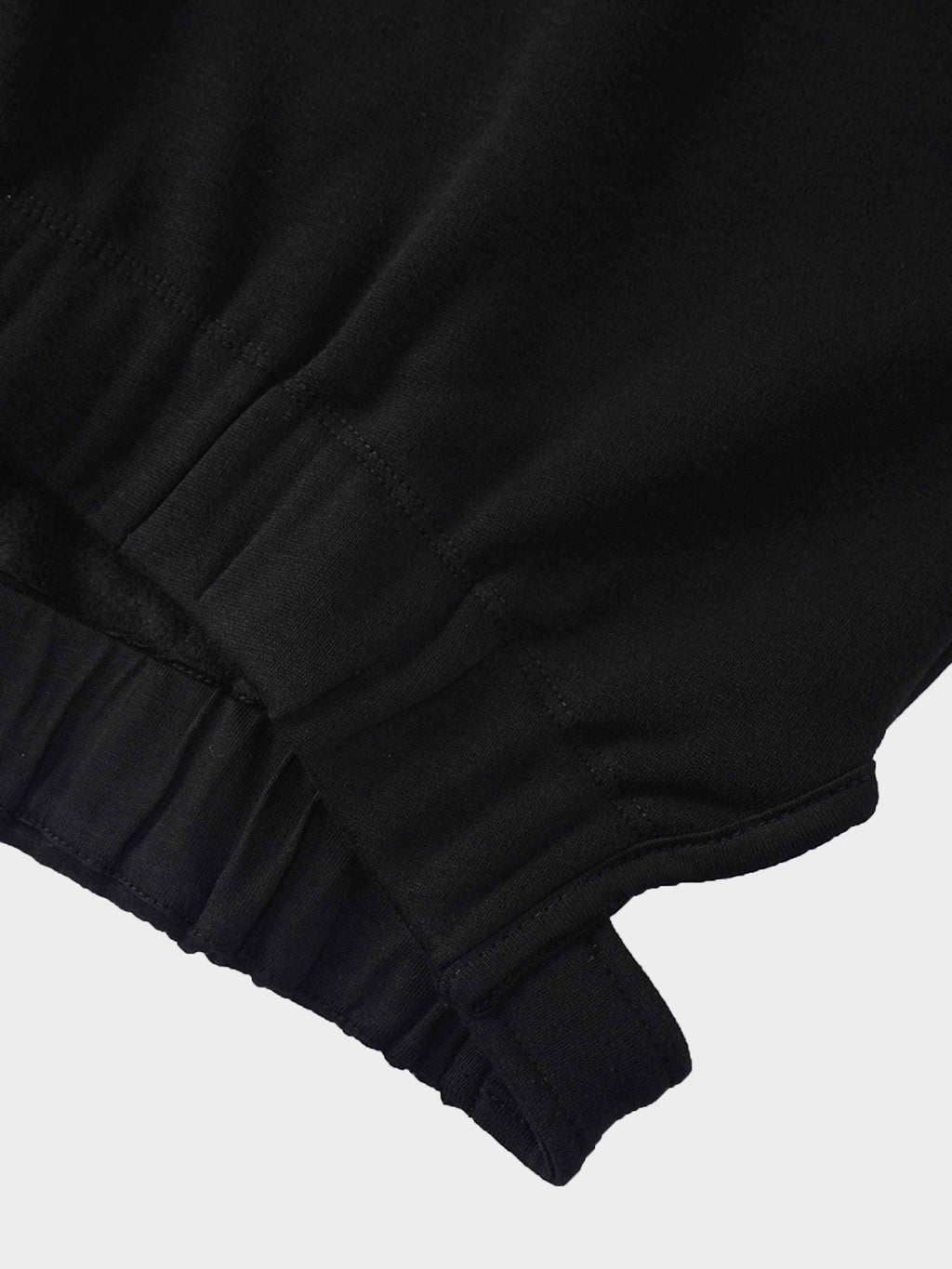 Side Strap Dolman Sweatshirt-Black