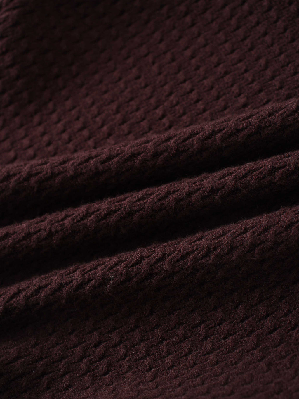 Textured Crew Cardigan-Chocolate Brown