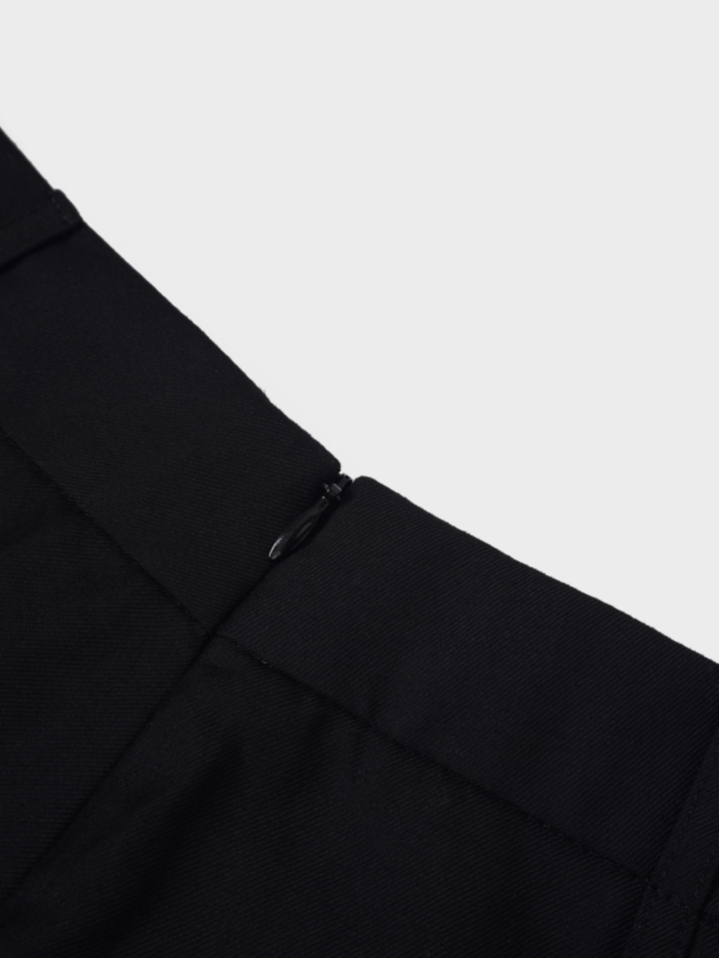 Pencil Pleat Combo Skirt-Black