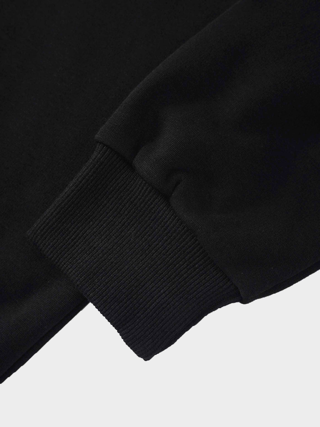 Side Strap Dolman Sweatshirt-Black