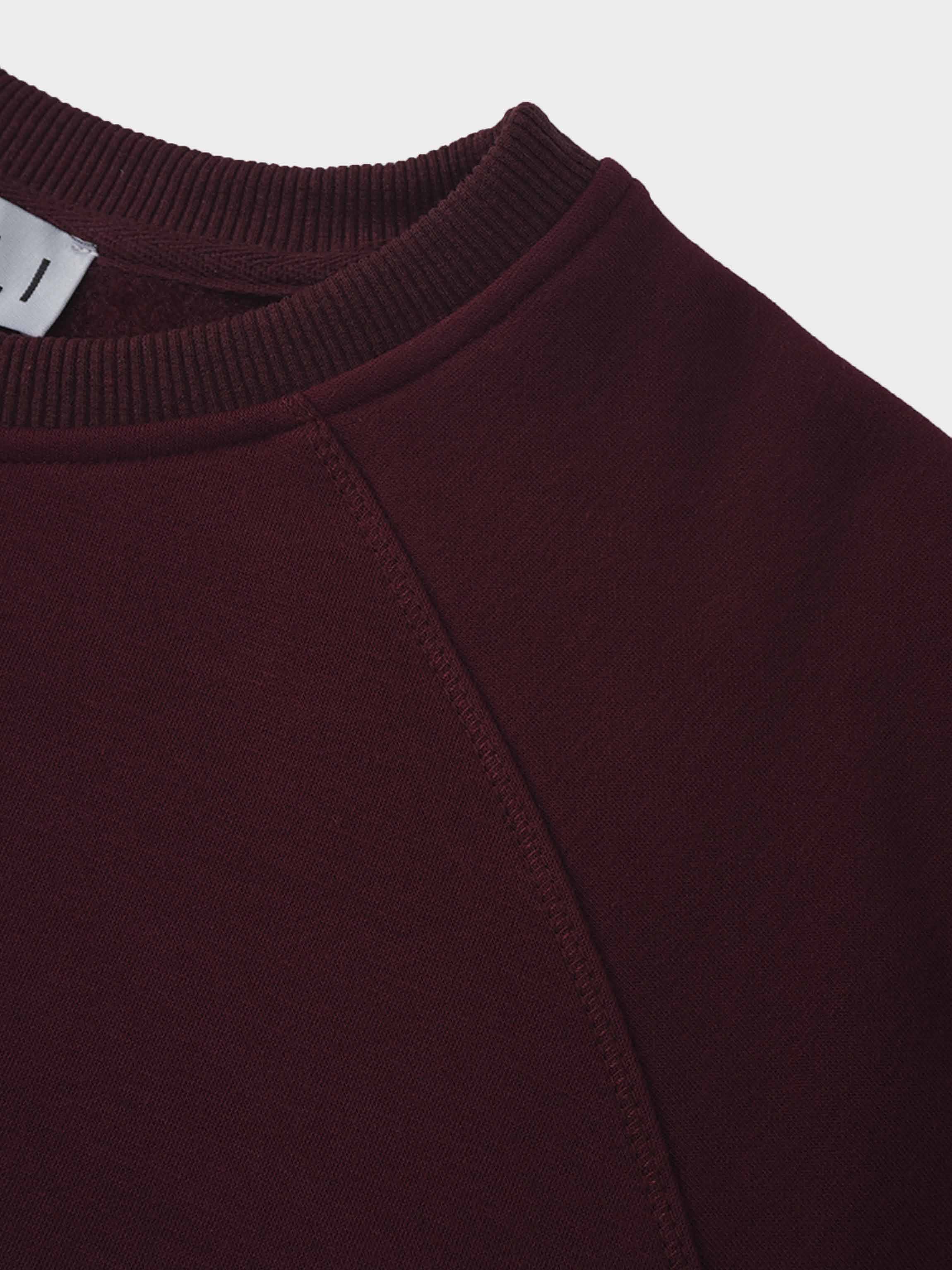 Side Strap Dolman Sweatshirt-Maroon