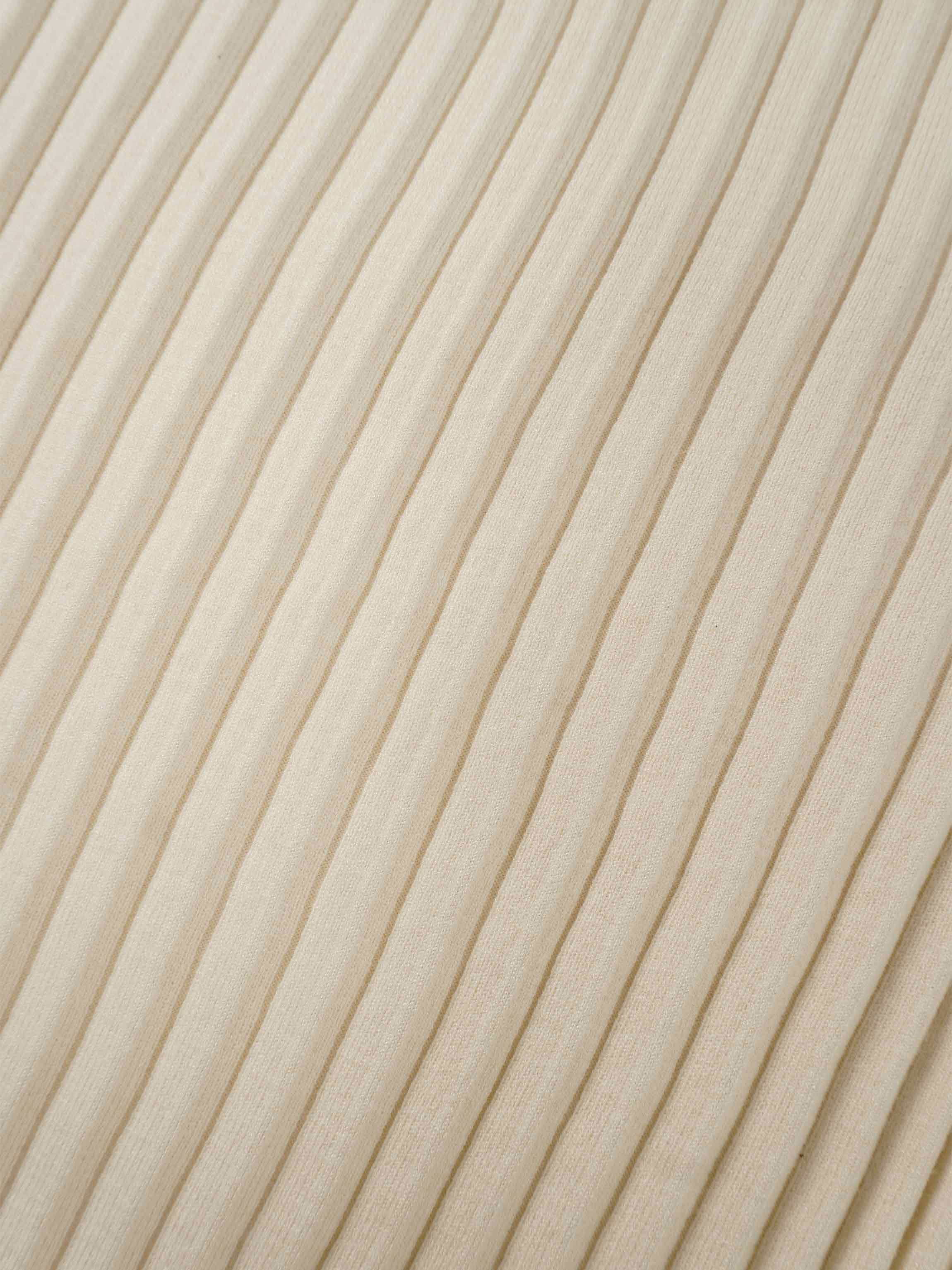 Knit Ribbed Maxi Skirt-Ivory