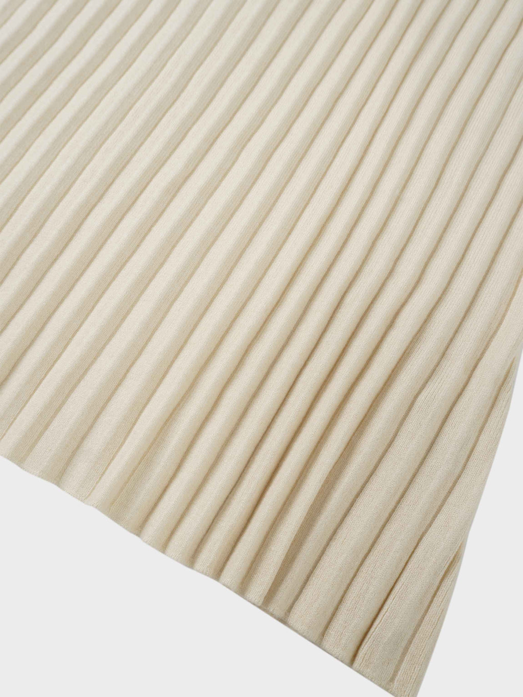 Knit Ribbed Maxi Skirt-Ivory