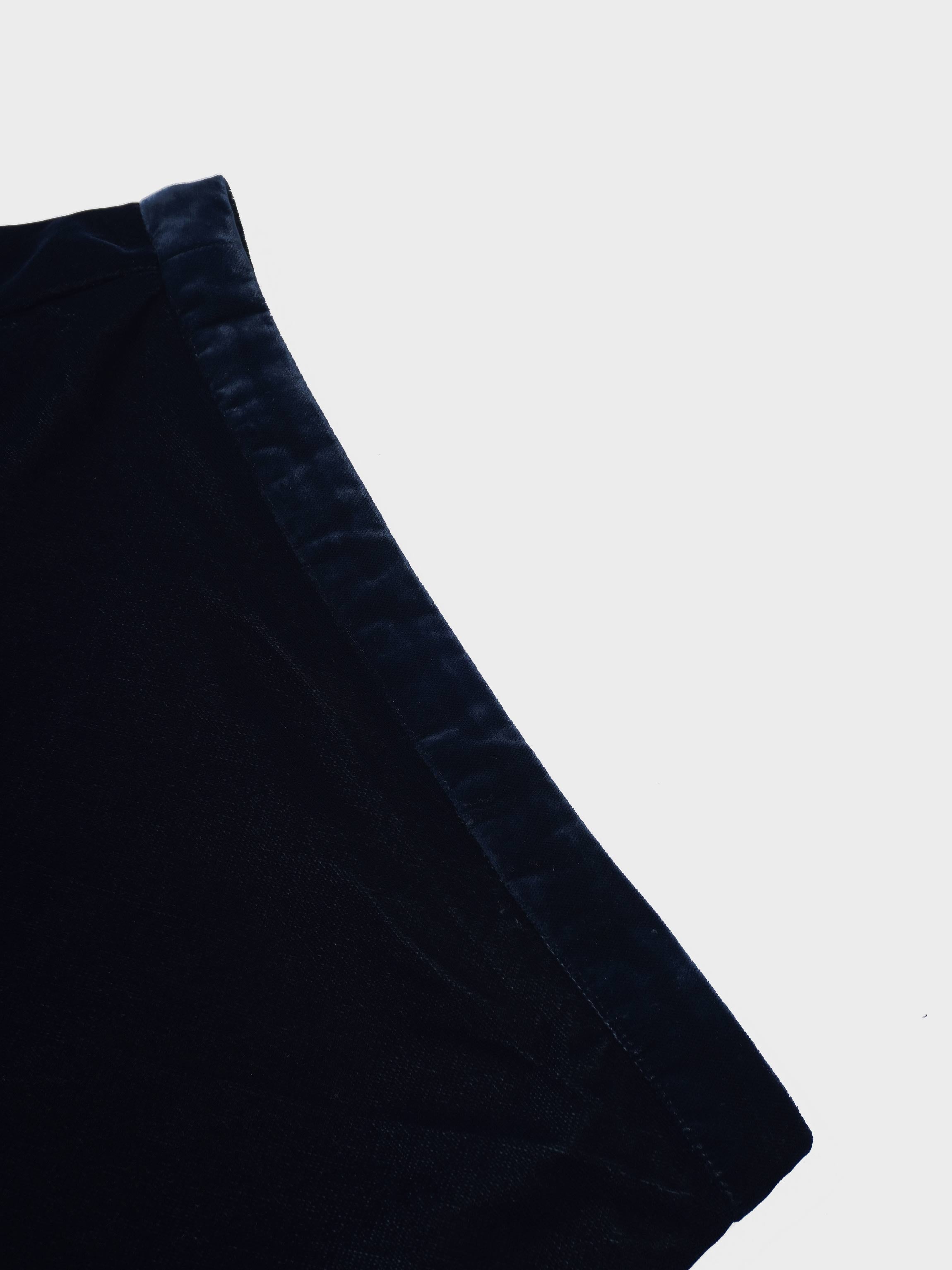 Velvet Flare Skirt-Grey/Blue