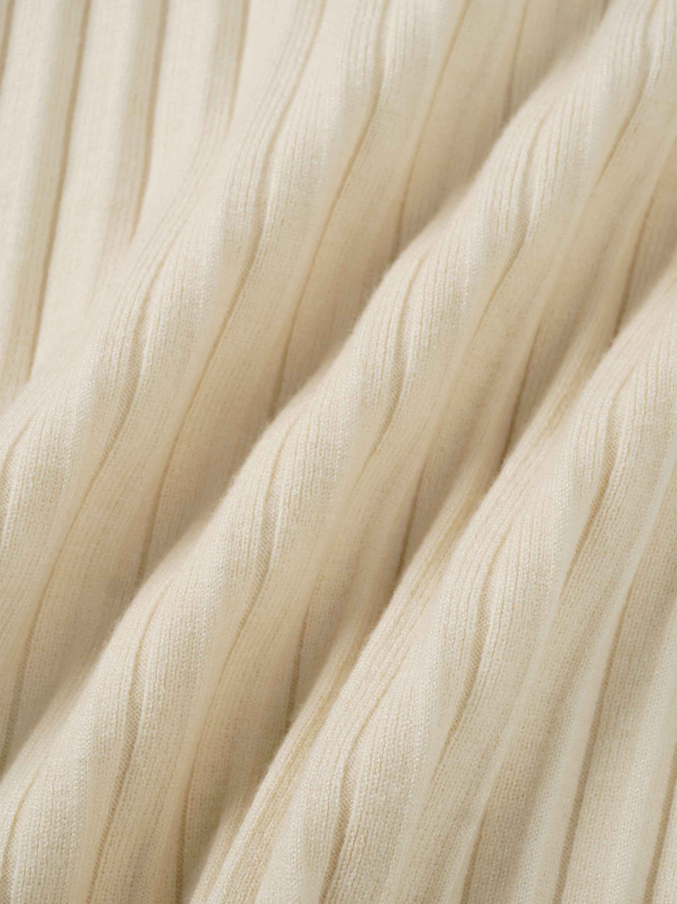 Knit Ribbed Maxi Skirt-Ivory