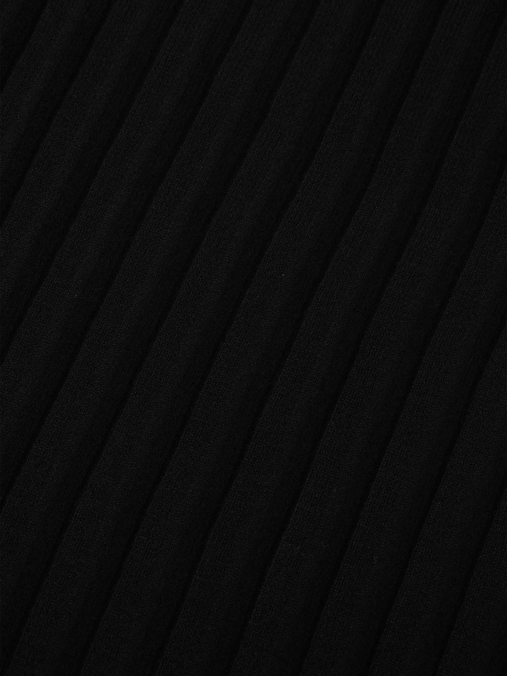 Knit Ribbed Maxi Skirt-Black