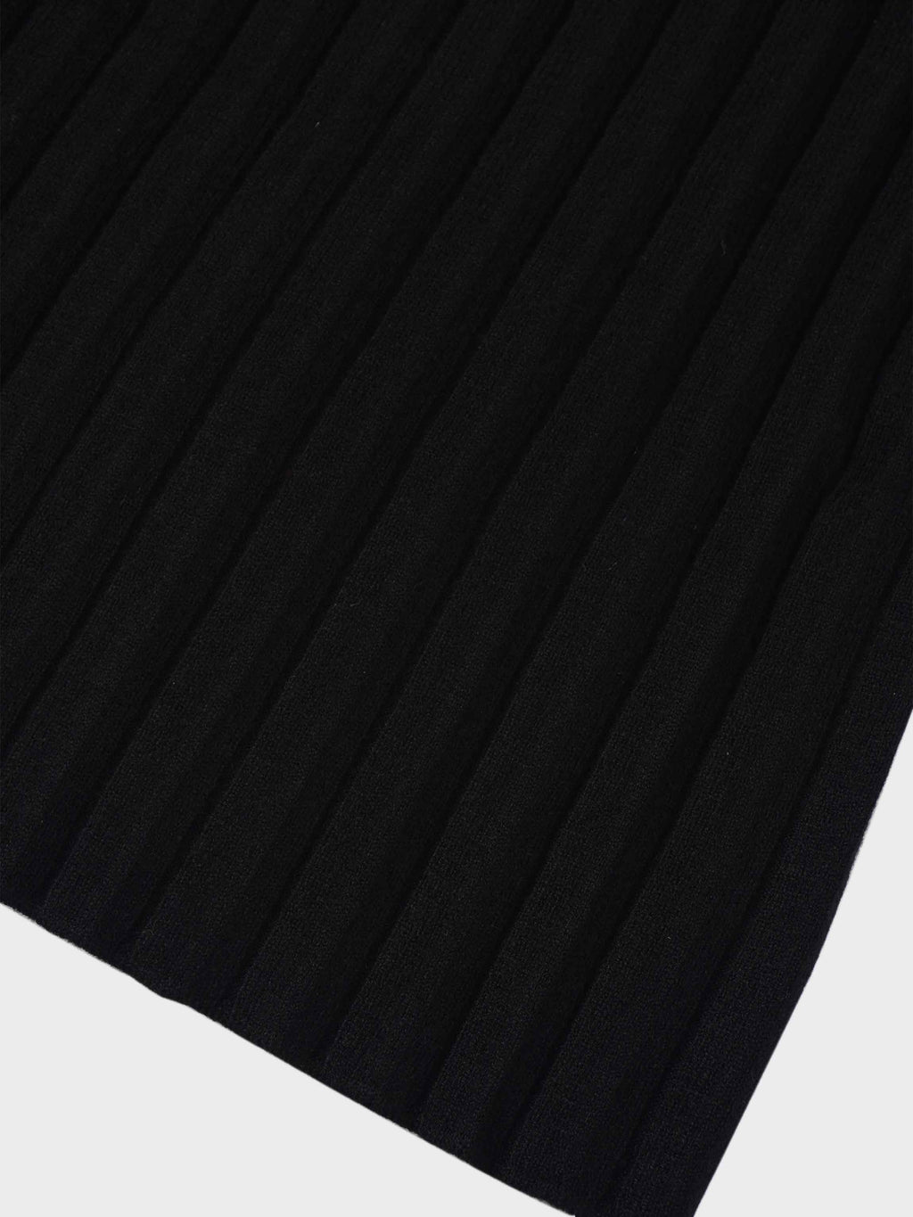 Knit Ribbed Maxi Skirt-Black